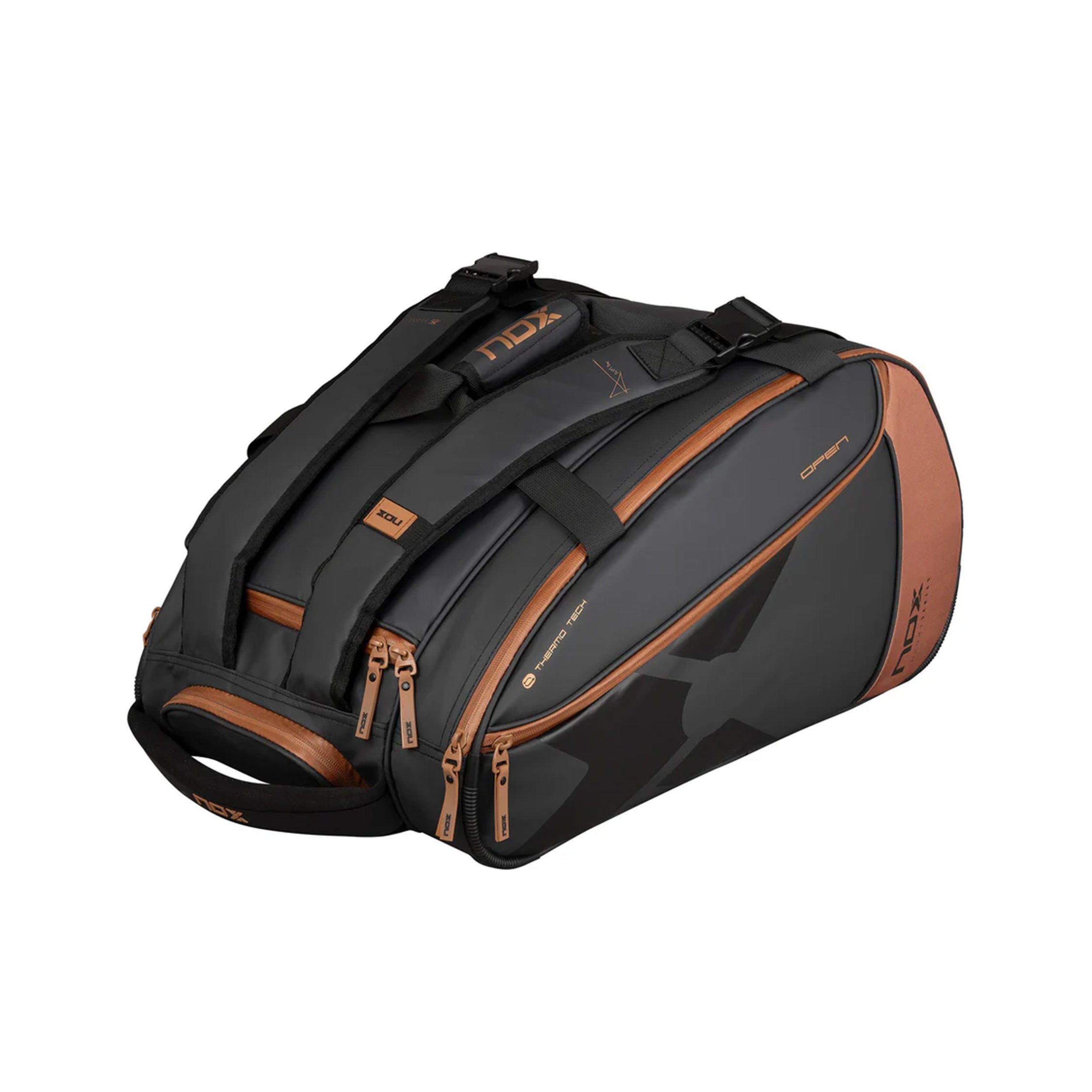 NOX Open Series Padelschlägertasche-Schwarz,Bronze