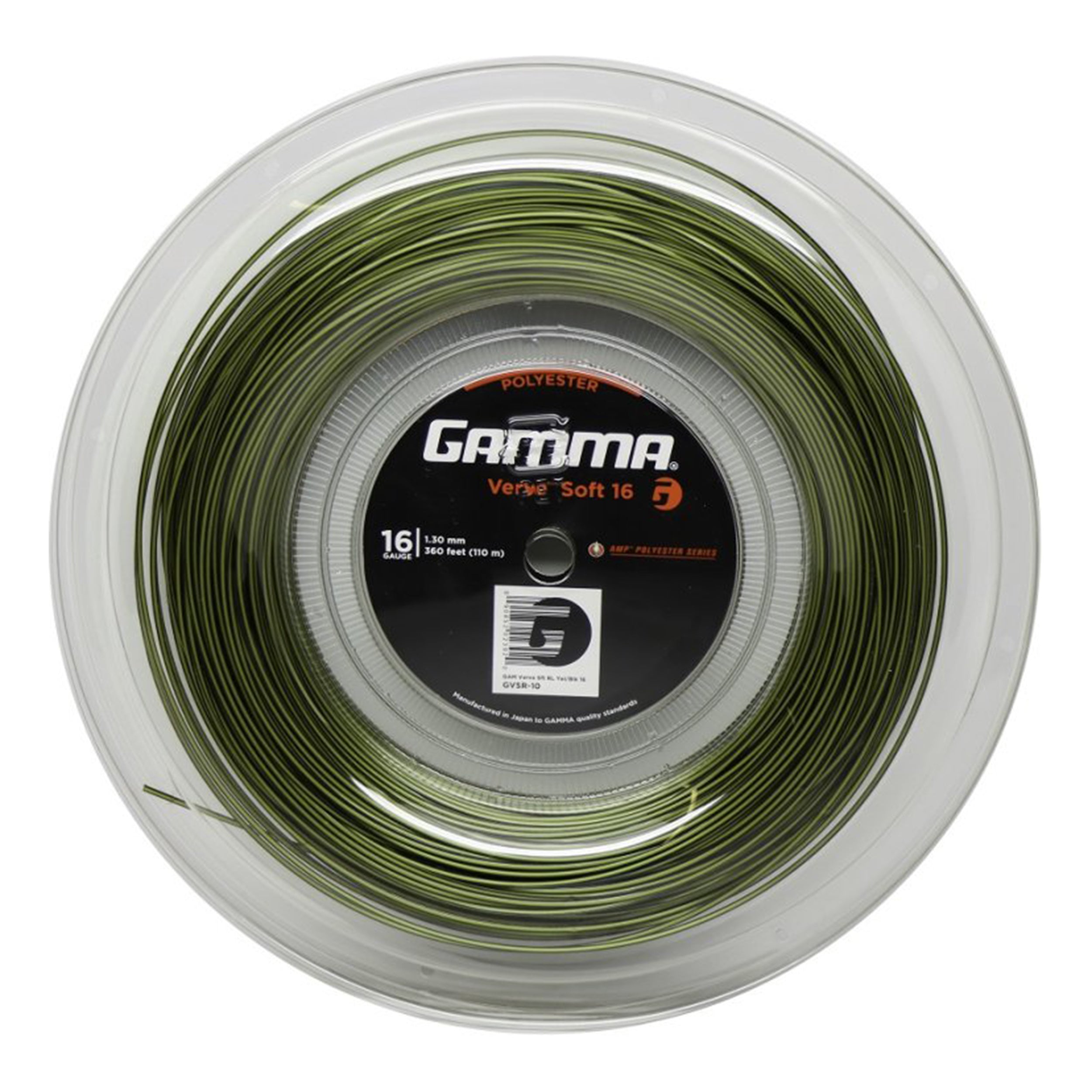 Gamma Verve Soft Saitenrolle 110m-Schwarz,Gelb