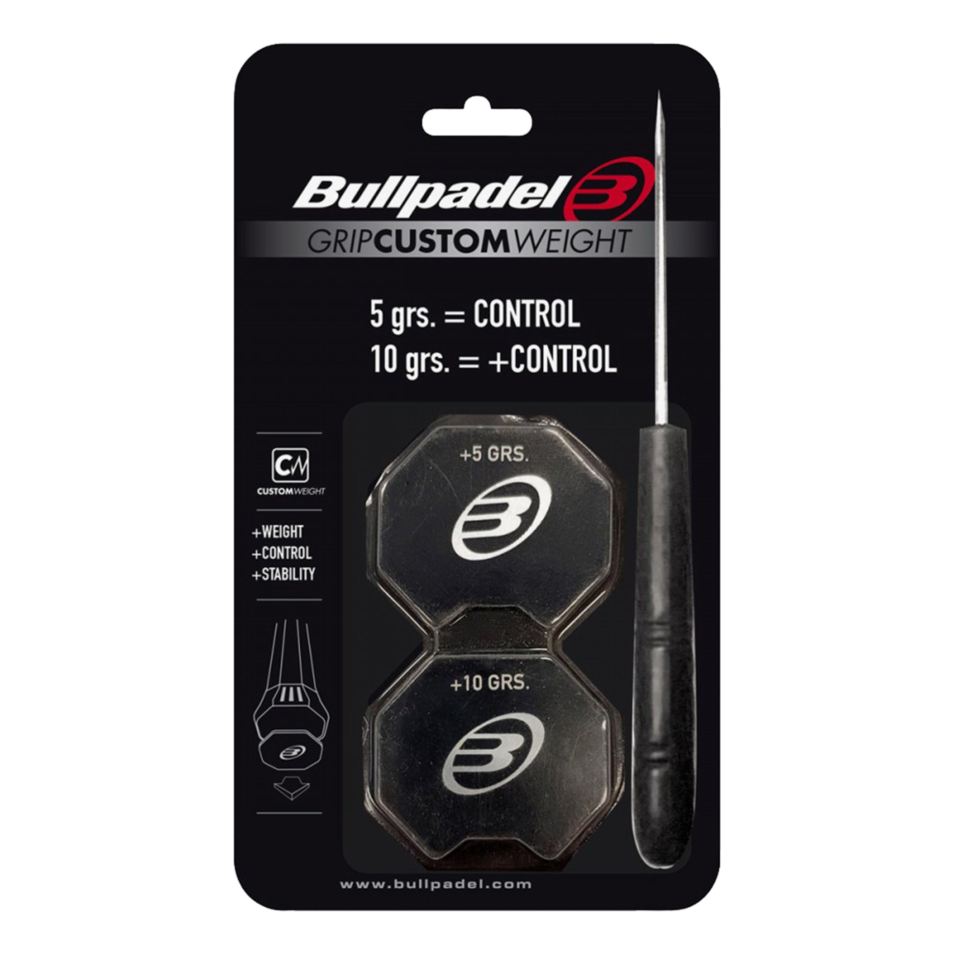 Bullpadel GRIP CUSTOM 5/10 Gr Bleiband-Schwarz