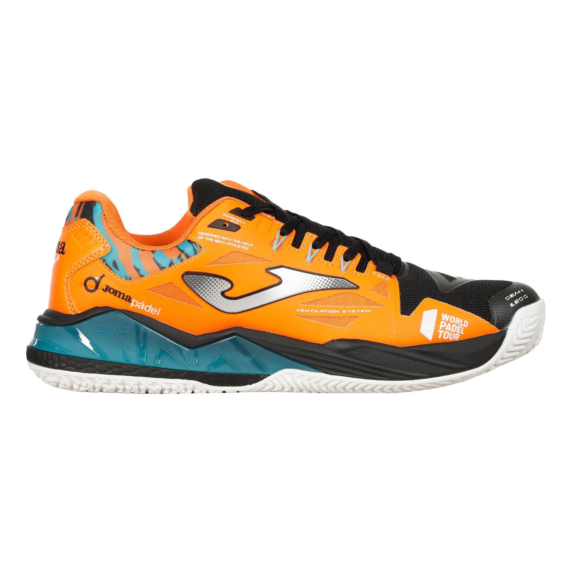 Joma Spin Padelschuh Herren - orange, silber