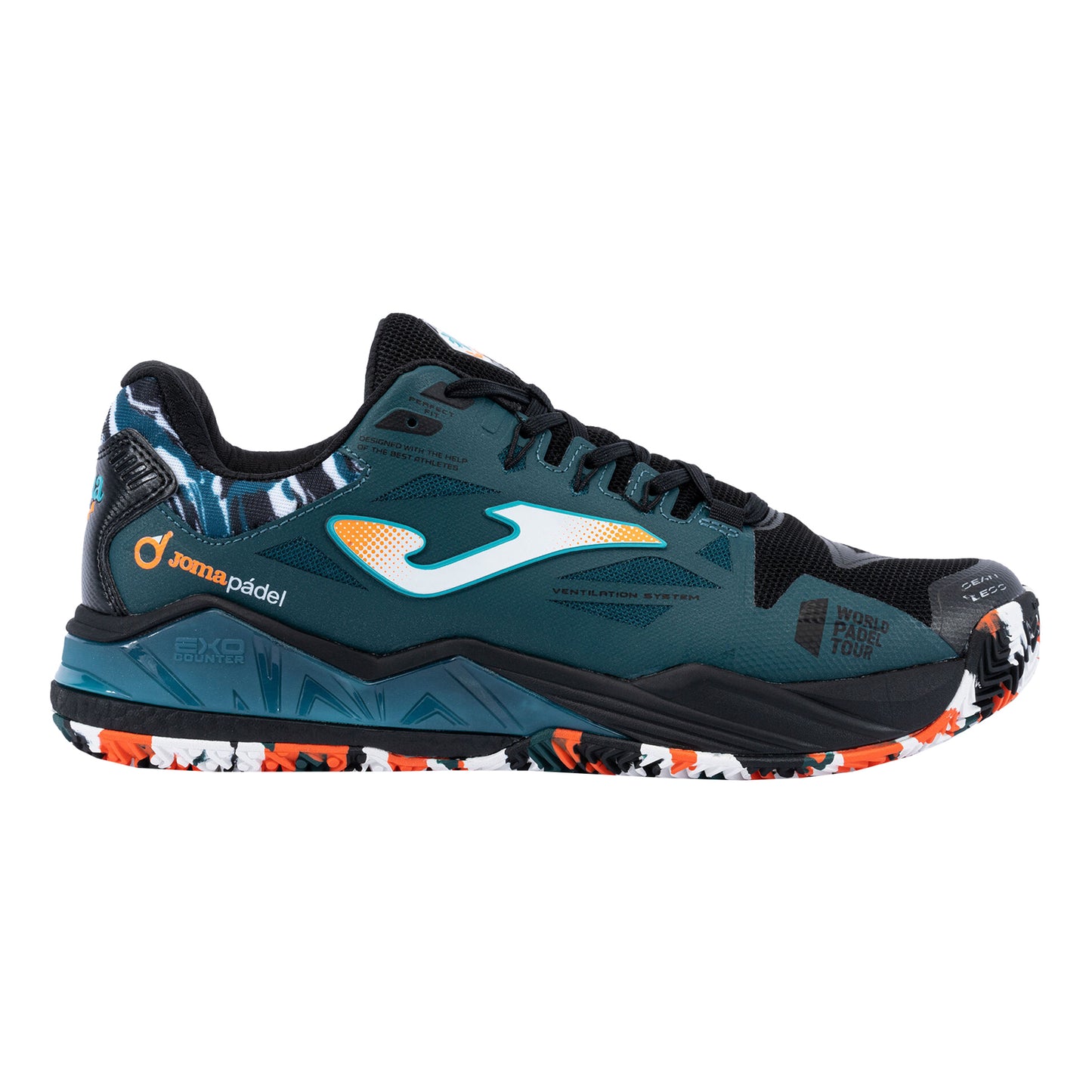 Joma Spin Padelschuh Herren - schwarz