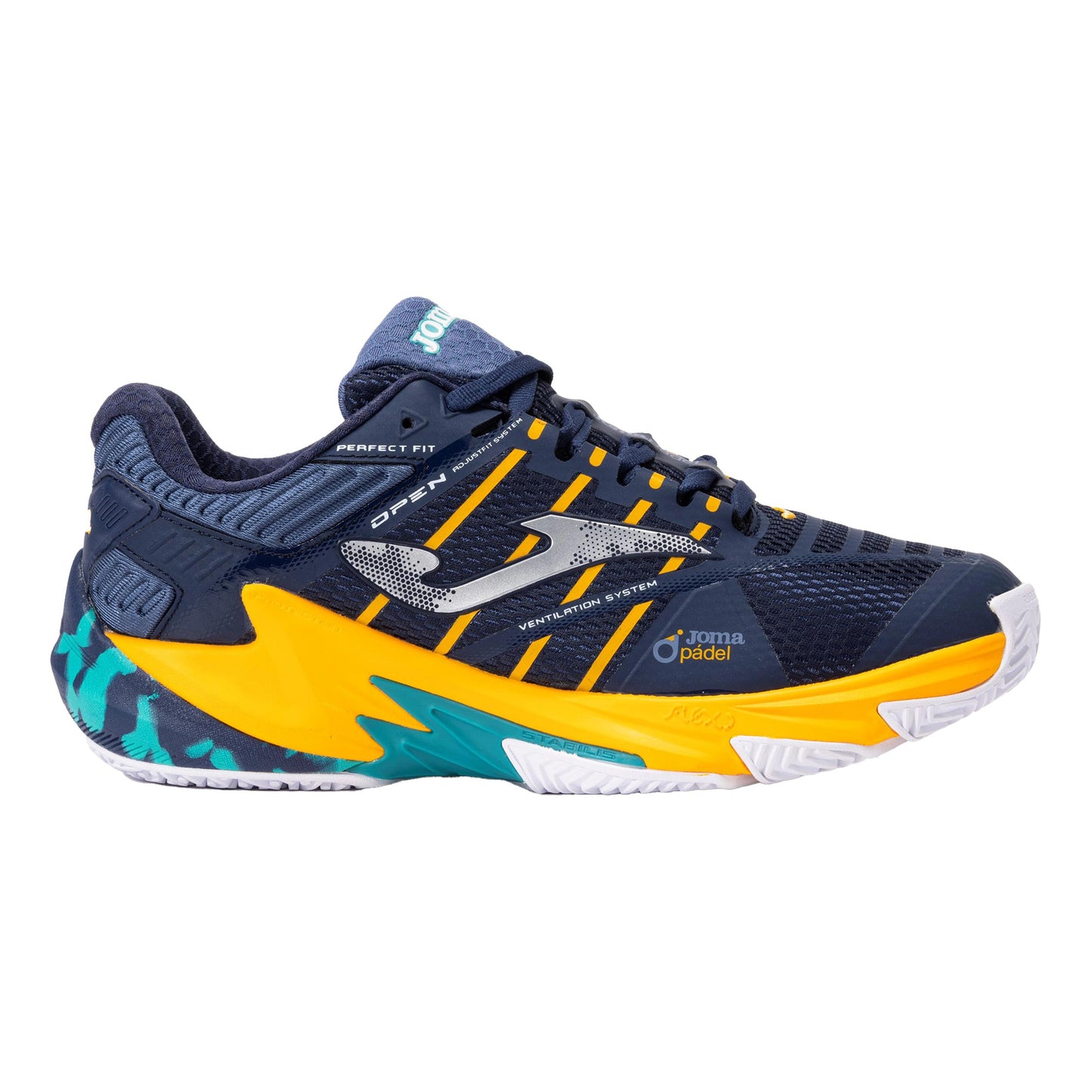 Joma Open Padelschuh Herren - dunkelblau, orange
