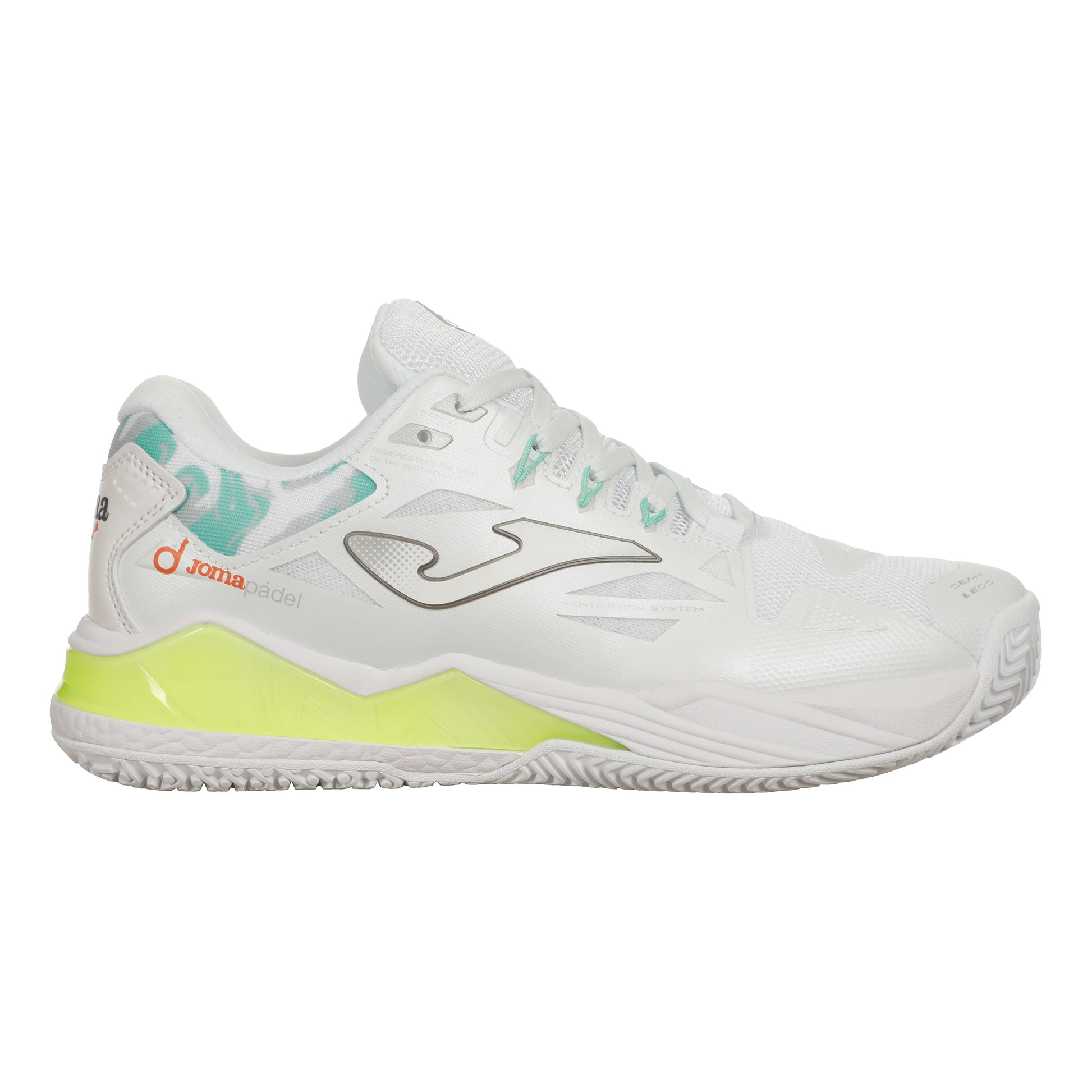 Joma Spin Padelschuh Damen - weiß, grün