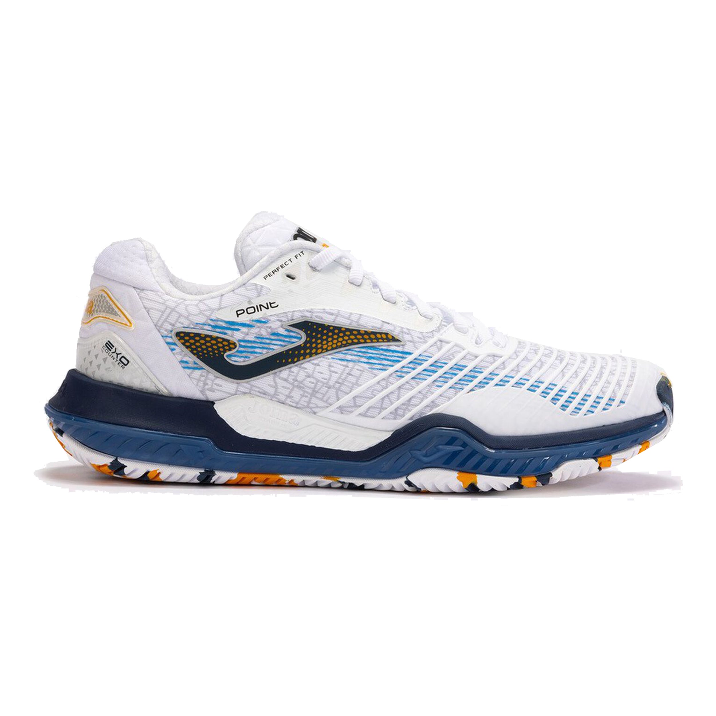 Joma Point Sandplatzschuh Herren-Weiß,Dunkelblau