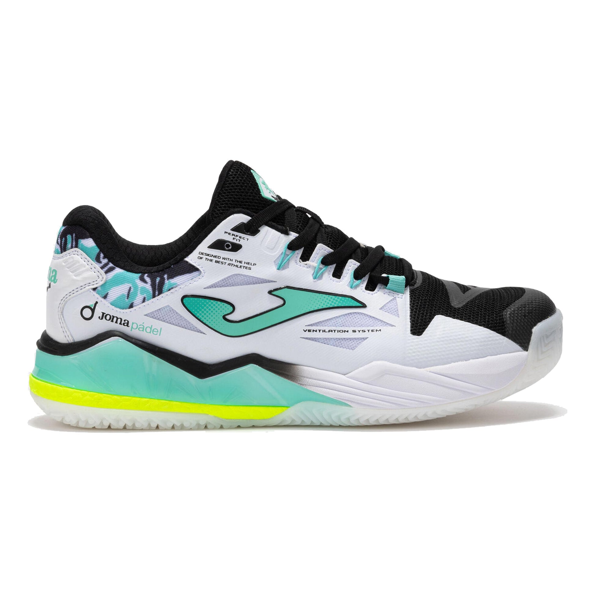 Joma Spin Padelschuh Herren - weiß, schwarz