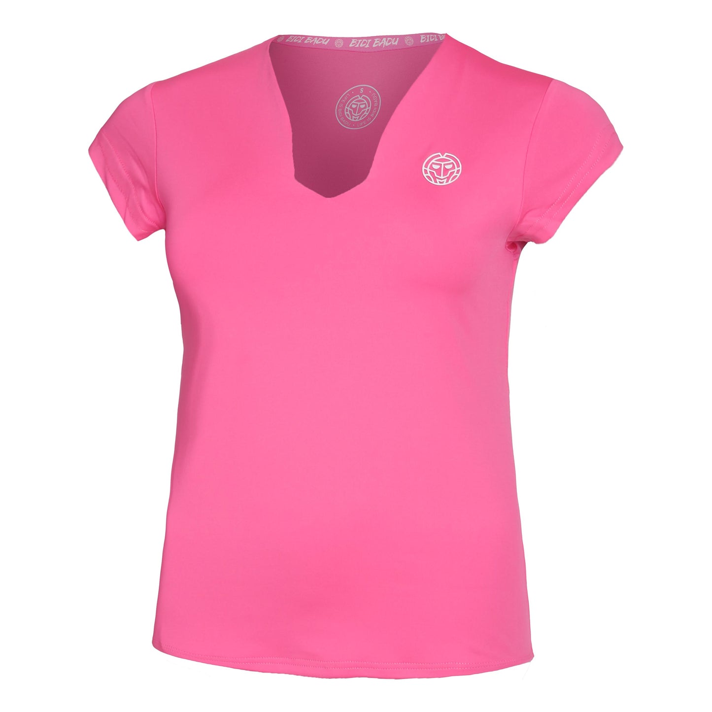 BIDI BADU Bella 2.0 Tech V-Neck T-Shirt Damen-Pink,Weiß