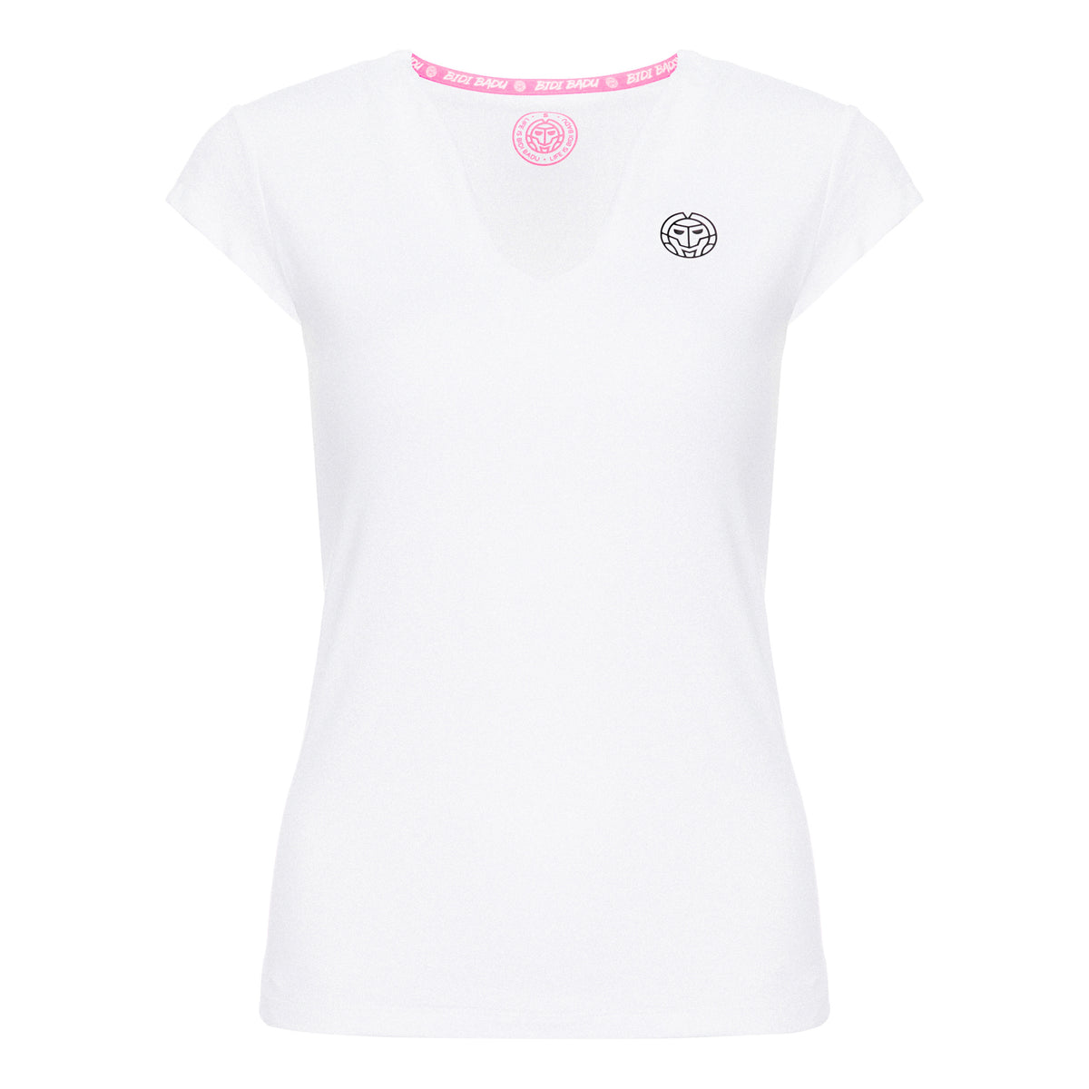 BIDI BADU Bella 2.0 Tech V-Neck T-Shirt Damen - weiß, schwarz