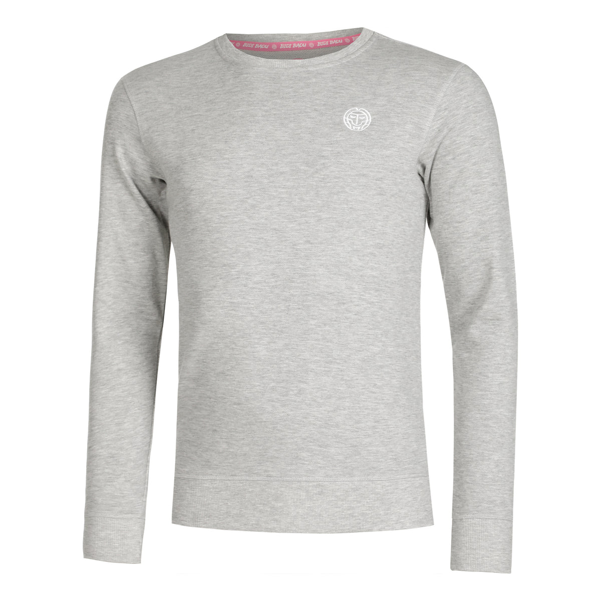 BIDI BADU Chaka Basic Crew Sweatshirt Herren - hellgrau, weiß