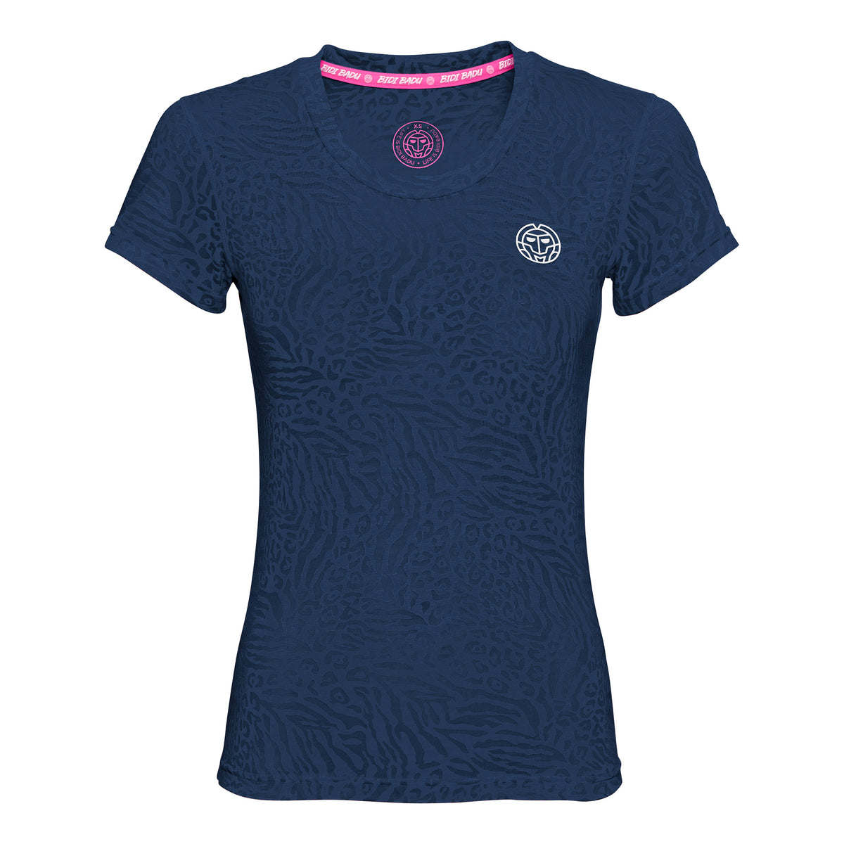 BIDI BADU Anni Bournout Tech T-Shirt Damen - dunkelblau, weiß