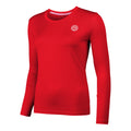 Pia Tech Roundneck Longsleeve Damen - rot,