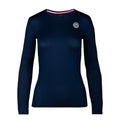 Pia Tech Roundneck Longsleeve Damen - blau,