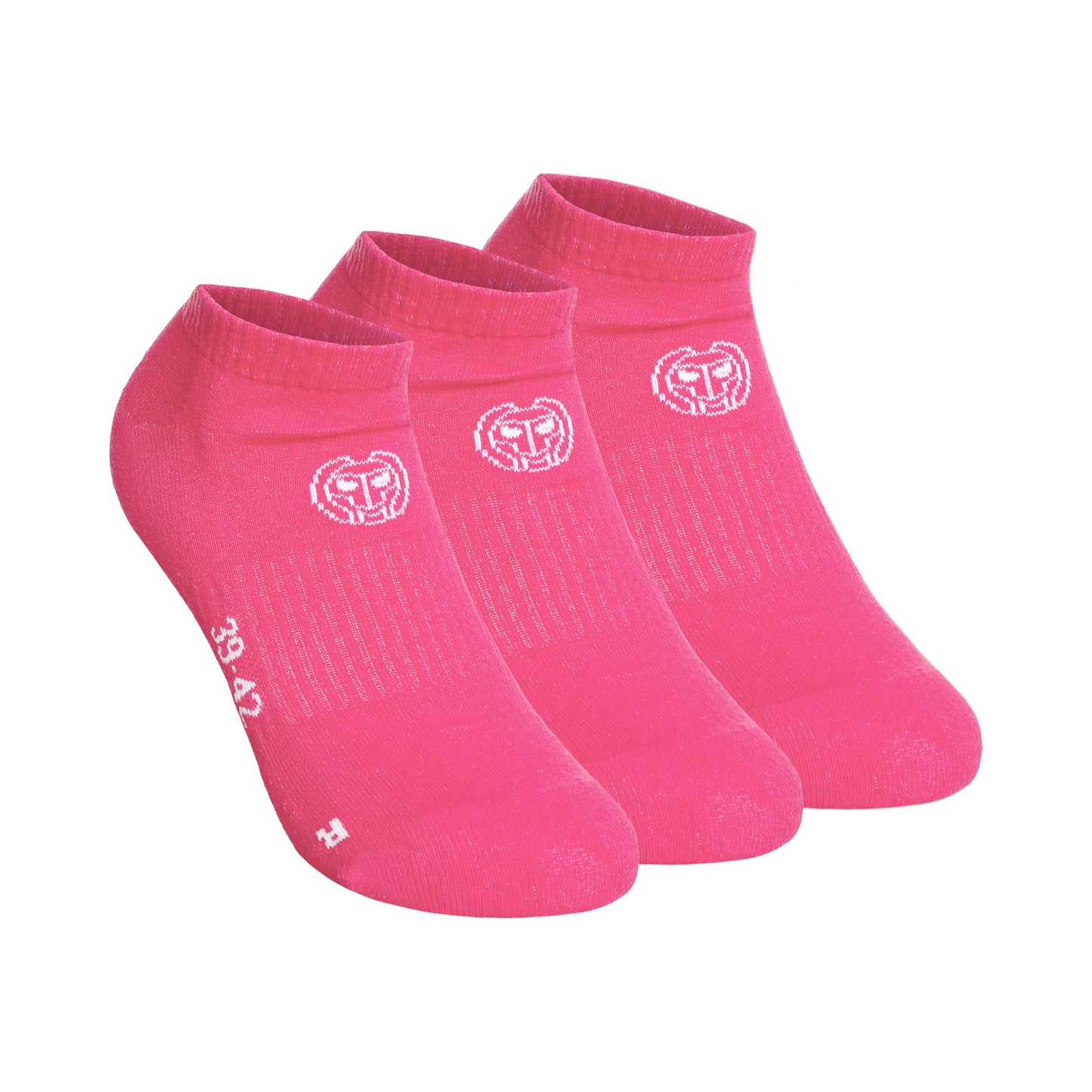 BIDI BADU No Party No Show Move Tennissocken 3er Pack-Pink,Weiß