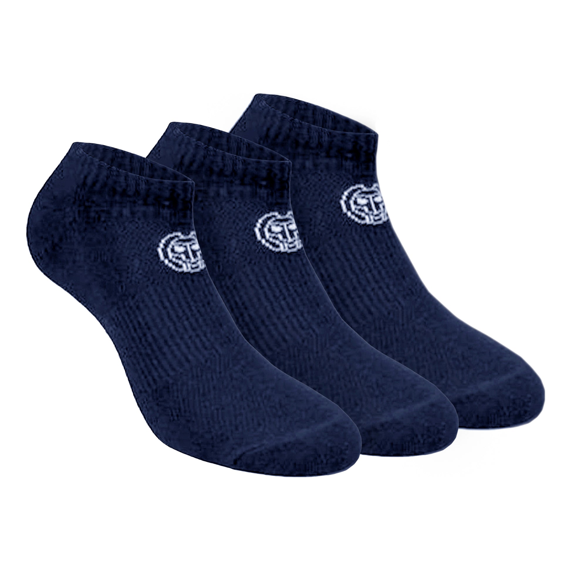 BIDI BADU No Party No Show Move Tennissocken 3er Pack-Dunkelblau,Weiß