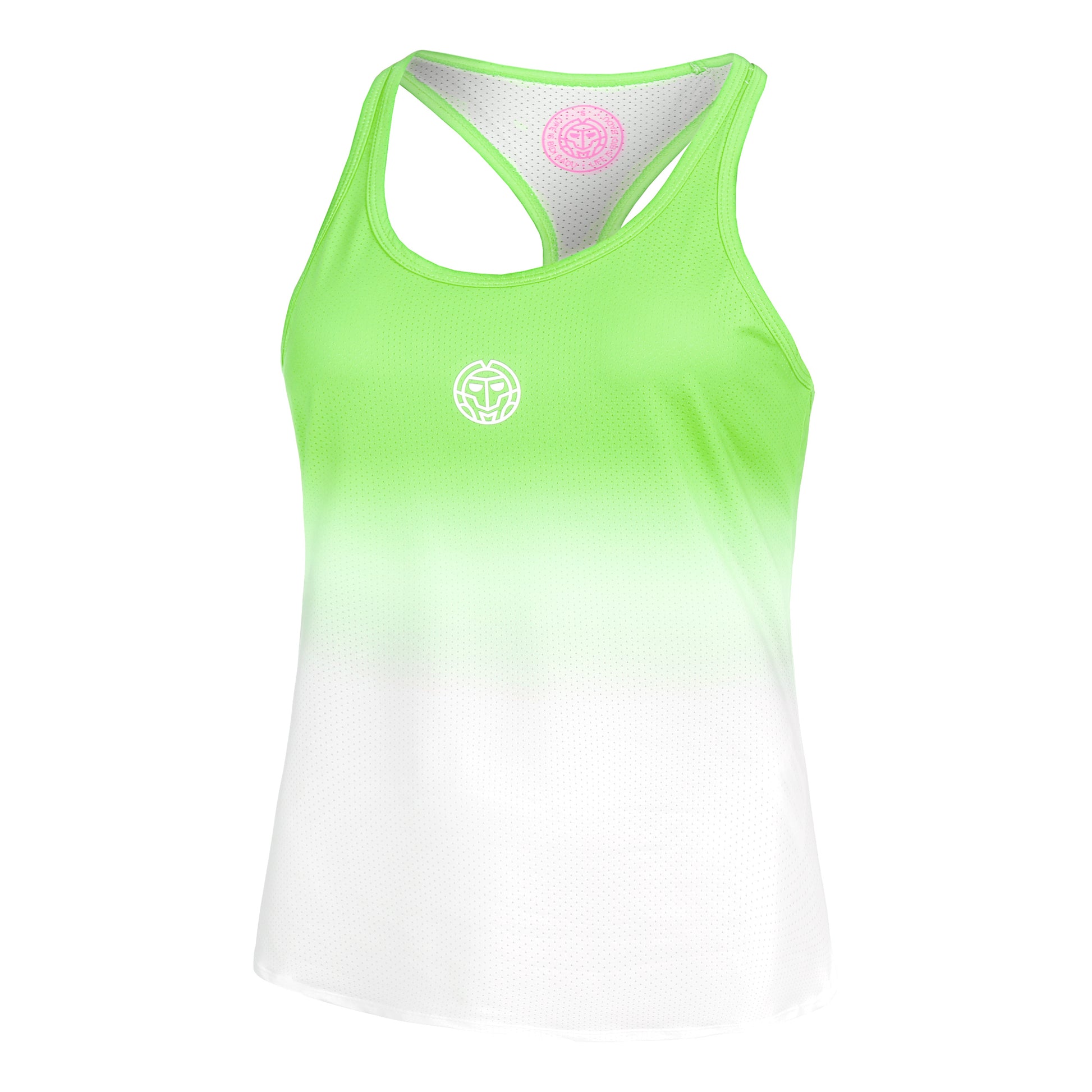 BIDI BADU Crew Gradiant Tank-Top Damen-Neongrün,Weiß