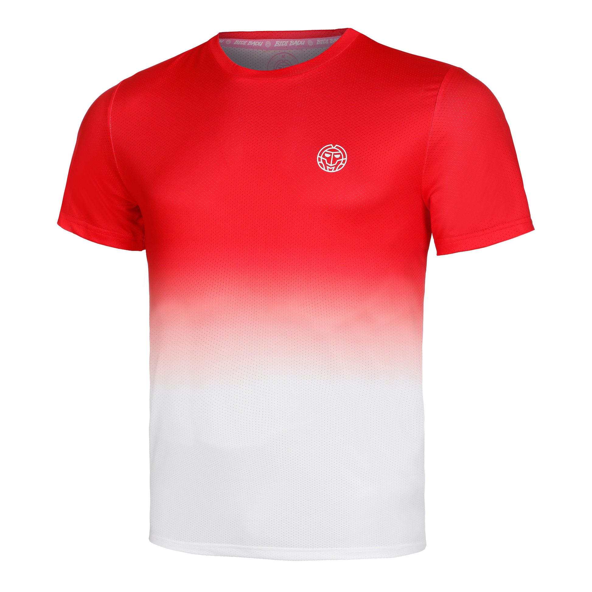 BIDI BADU Crew Gradiant T-Shirt Herren-Rot,Weiß
