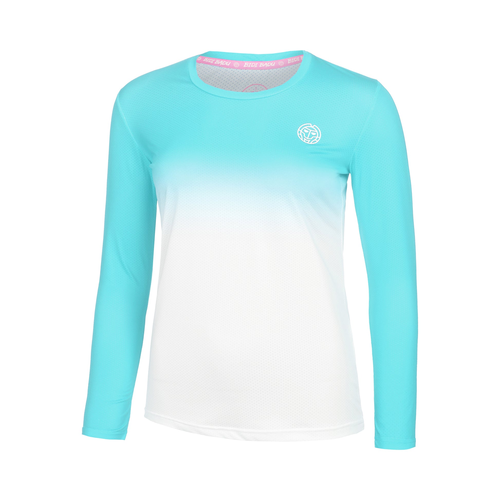 BIDI BADU Crew Gradiant Longsleeve Mädchen-Türkis,Weiß