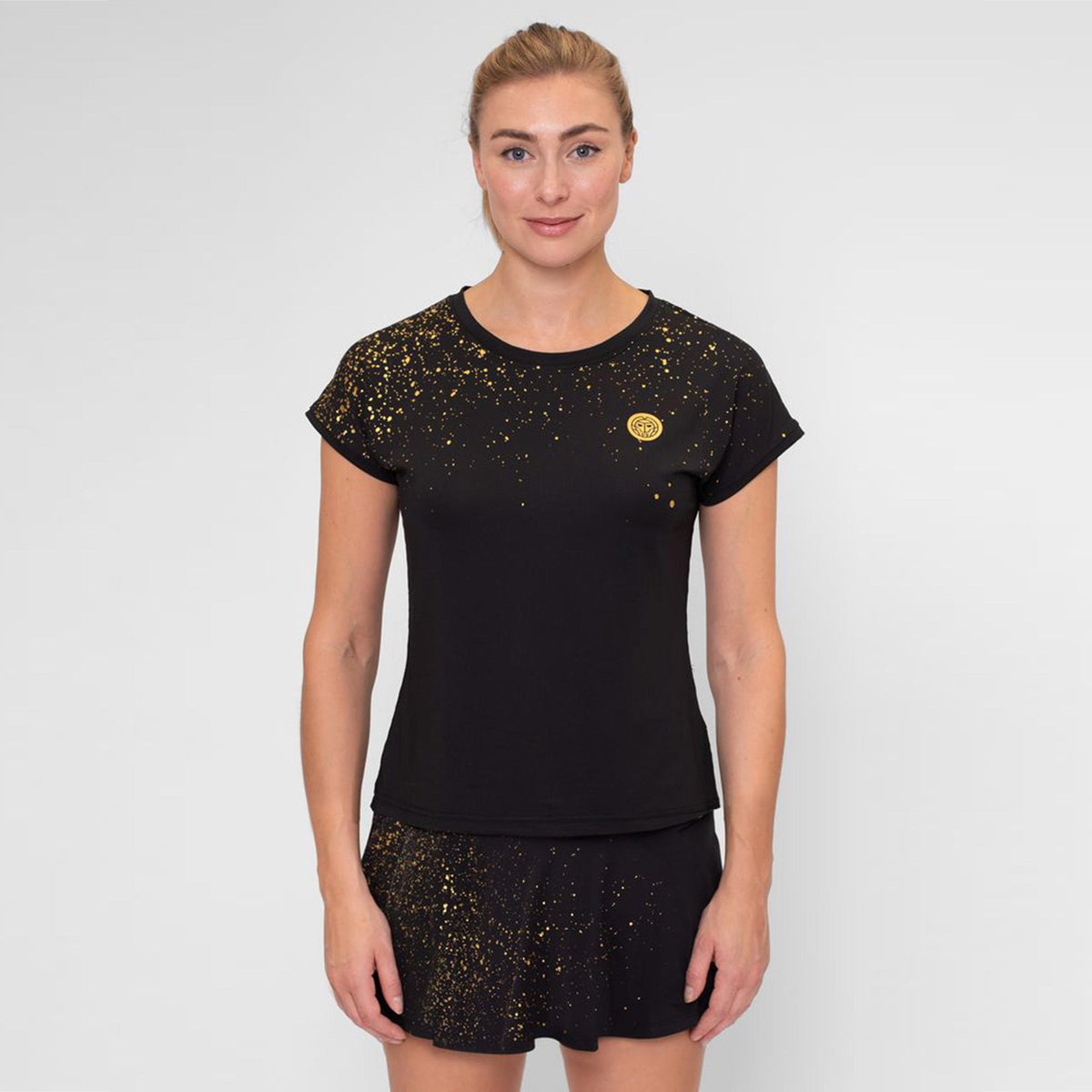 BIDI BADU Paris 2024 T-Shirt Damen-Schwarz,Gold