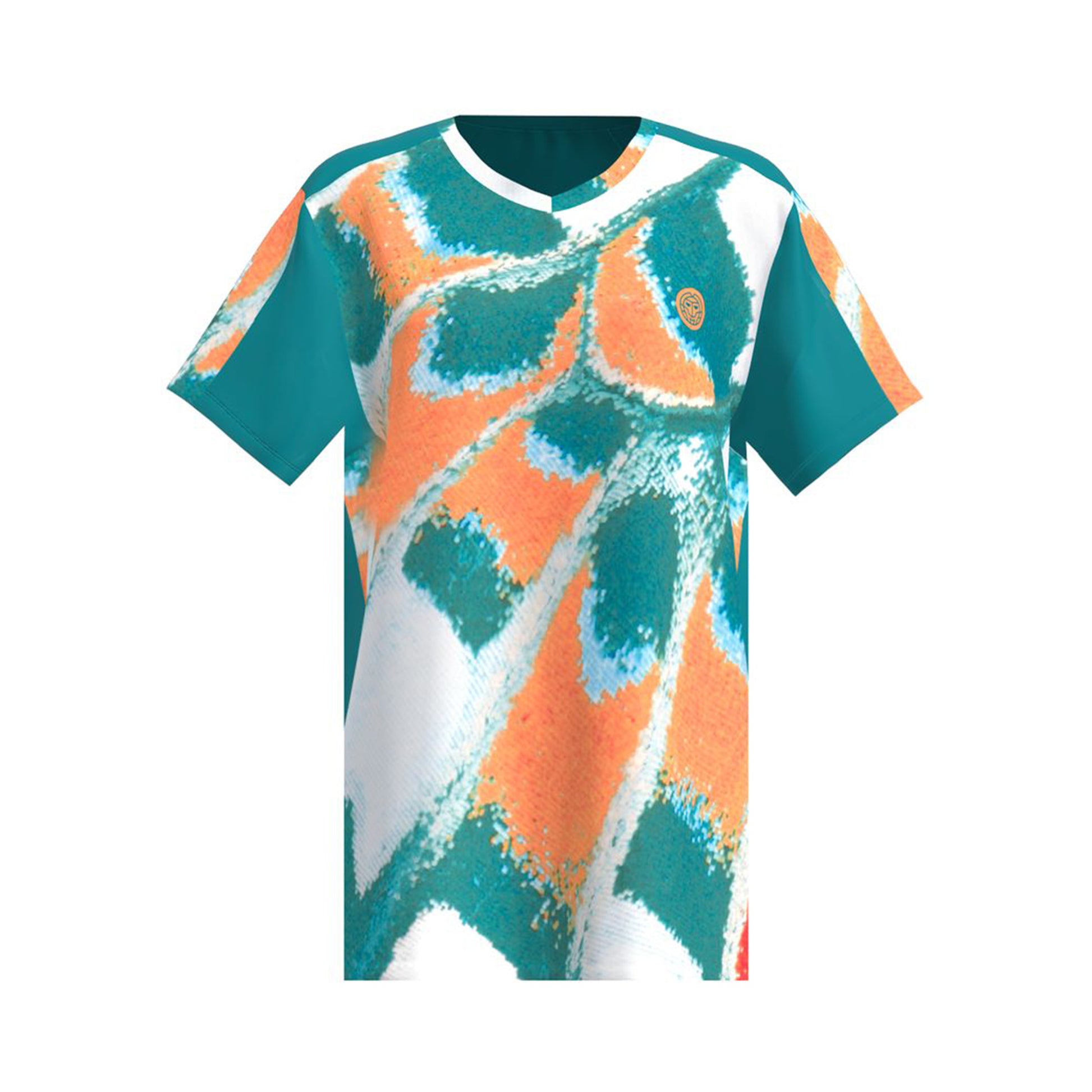 BIDI BADU Melbourne 2025 V-Neck T-Shirt Jungen-Petrol,Orange