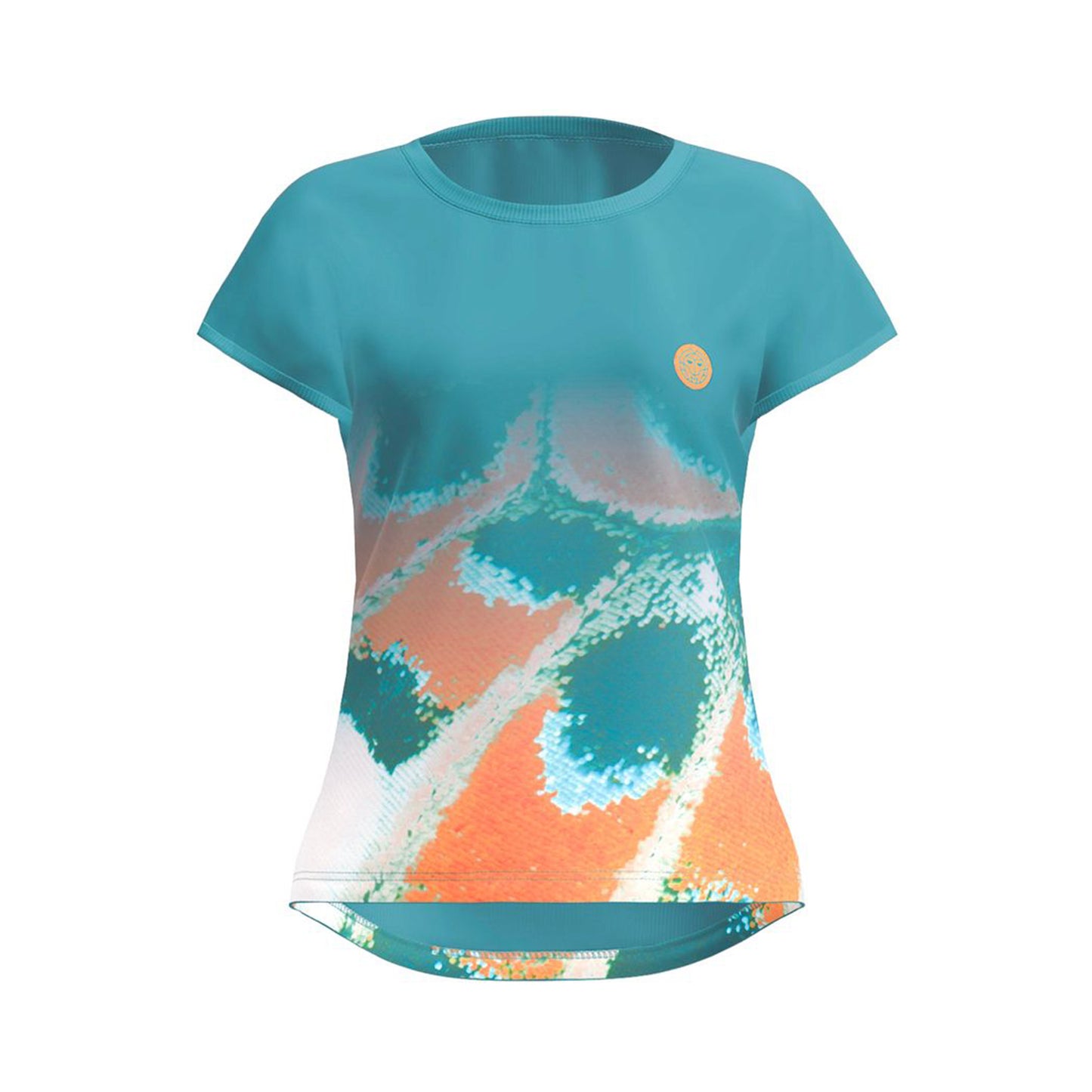 BIDI BADU Melbourne 2025 T-Shirt Mädchen-Petrol,Orange