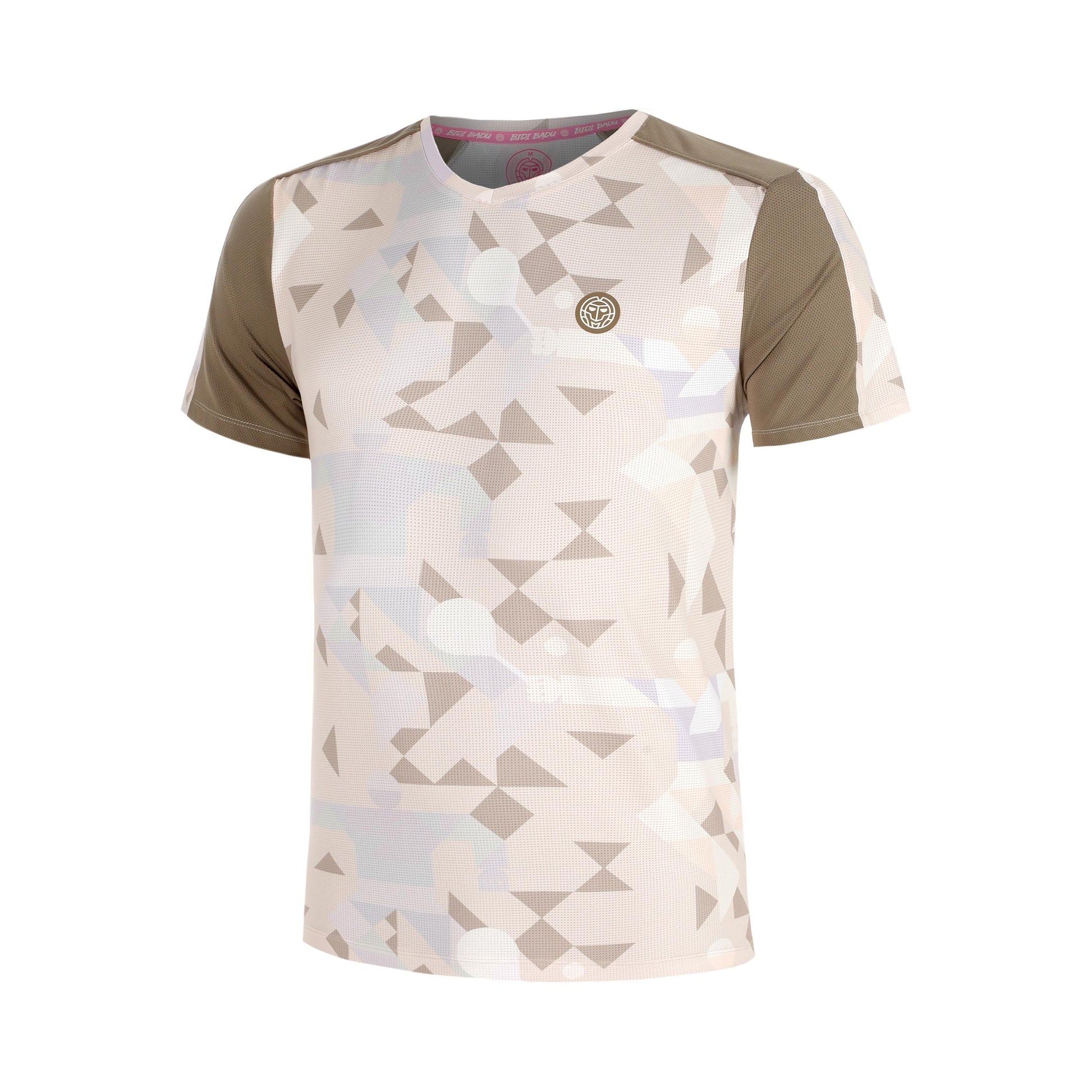 BIDI BADU Paris 2025 V-Neck T-Shirt Jungen-Beige,Braun