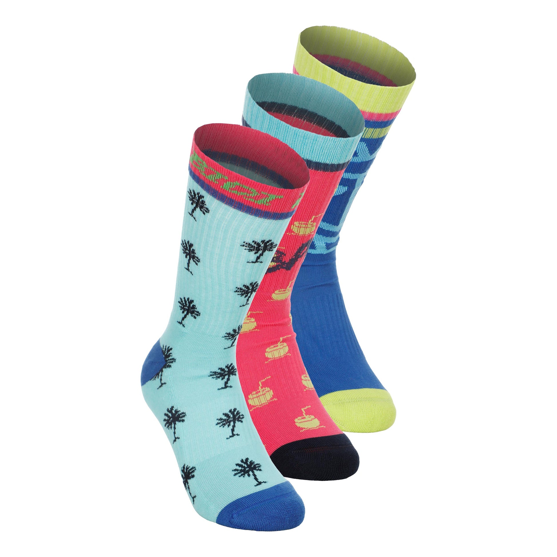 BIDI BADU Bold Bro II Crew Printed Move Tennissocken-Mehrfarbig