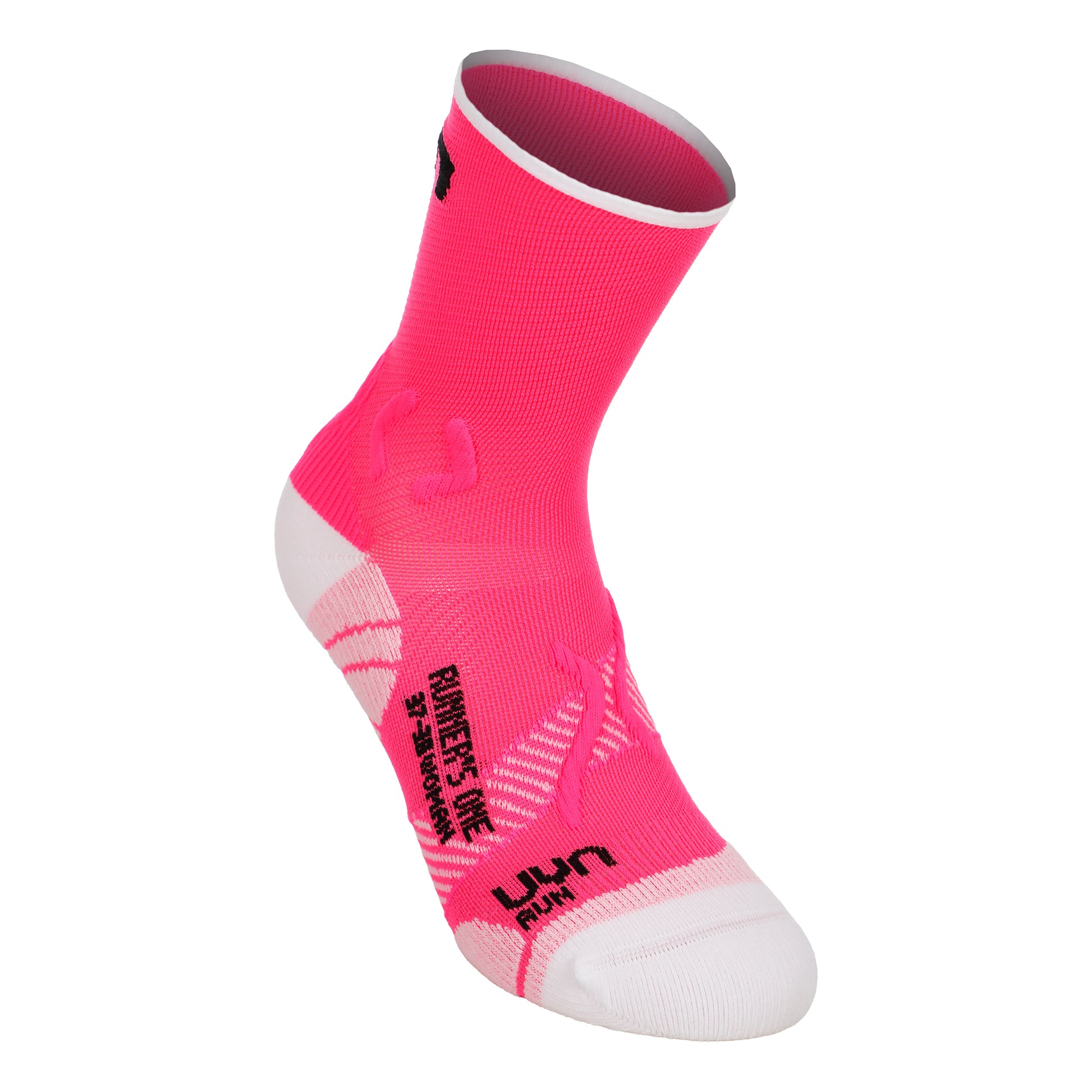 UYN Runner's One Short Laufsocken Damen - pink, weiß