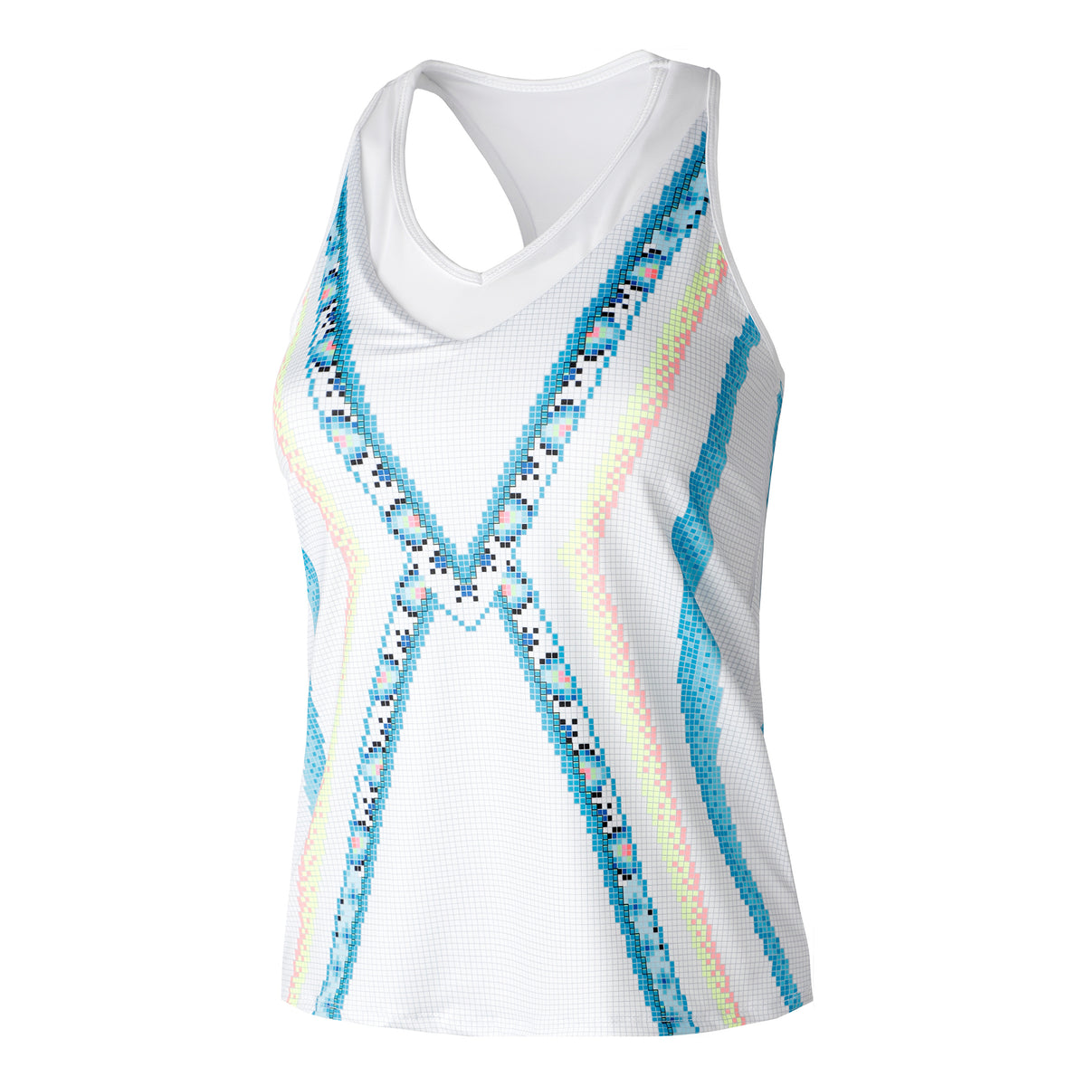 Lucky in Love with Bra Tank-Top Damen - weiß, mehrfarbig