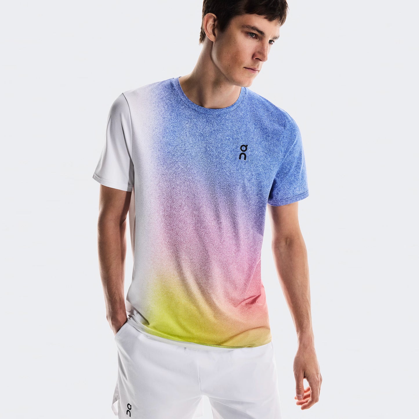 On Court T-Shirt Herren - weiß, mehrfarbig