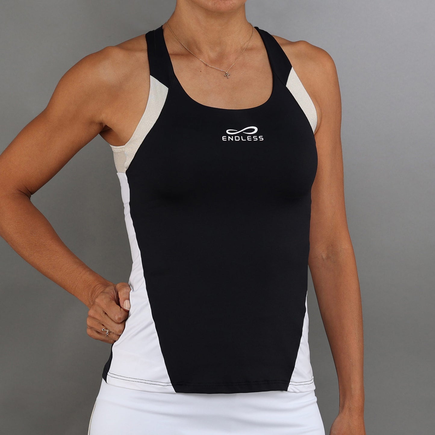 Endless Grace Tank-Top Damen-Schwarz,Gold