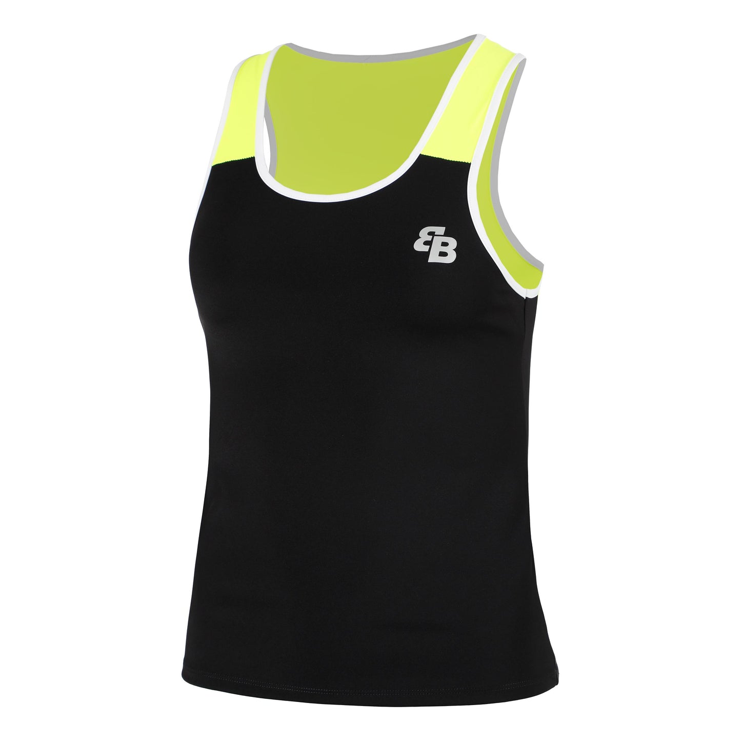 BB by Belen Berbel Shanghai Tank-Top Damen-Schwarz,Neongelb
