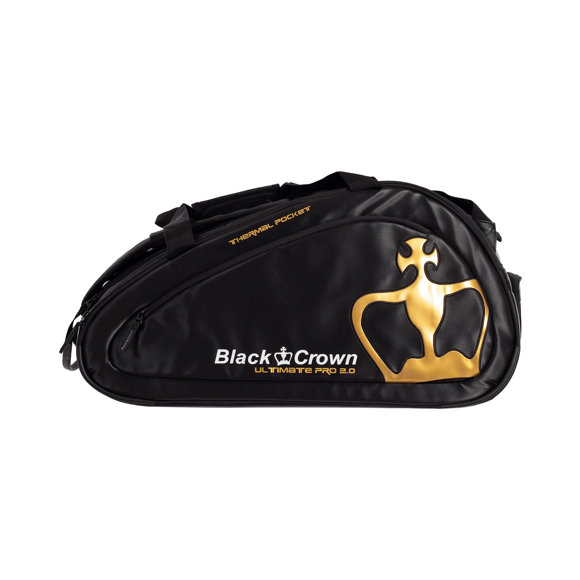 Black Crown Ultimate Pro 2.0 Padelschlägertasche-Schwarz,Gold
