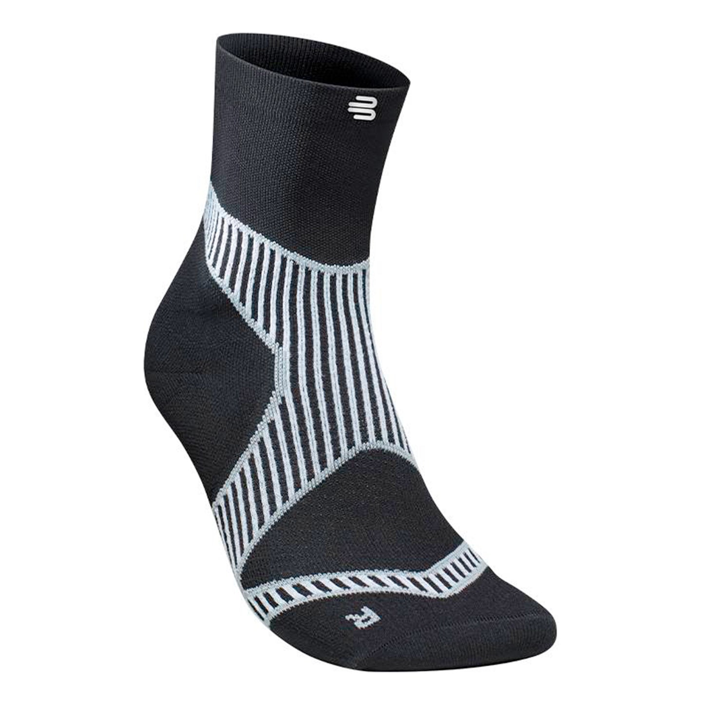 Bauerfeind Performance Mid Cut Laufsocken Damen-Schwarz,Weiß