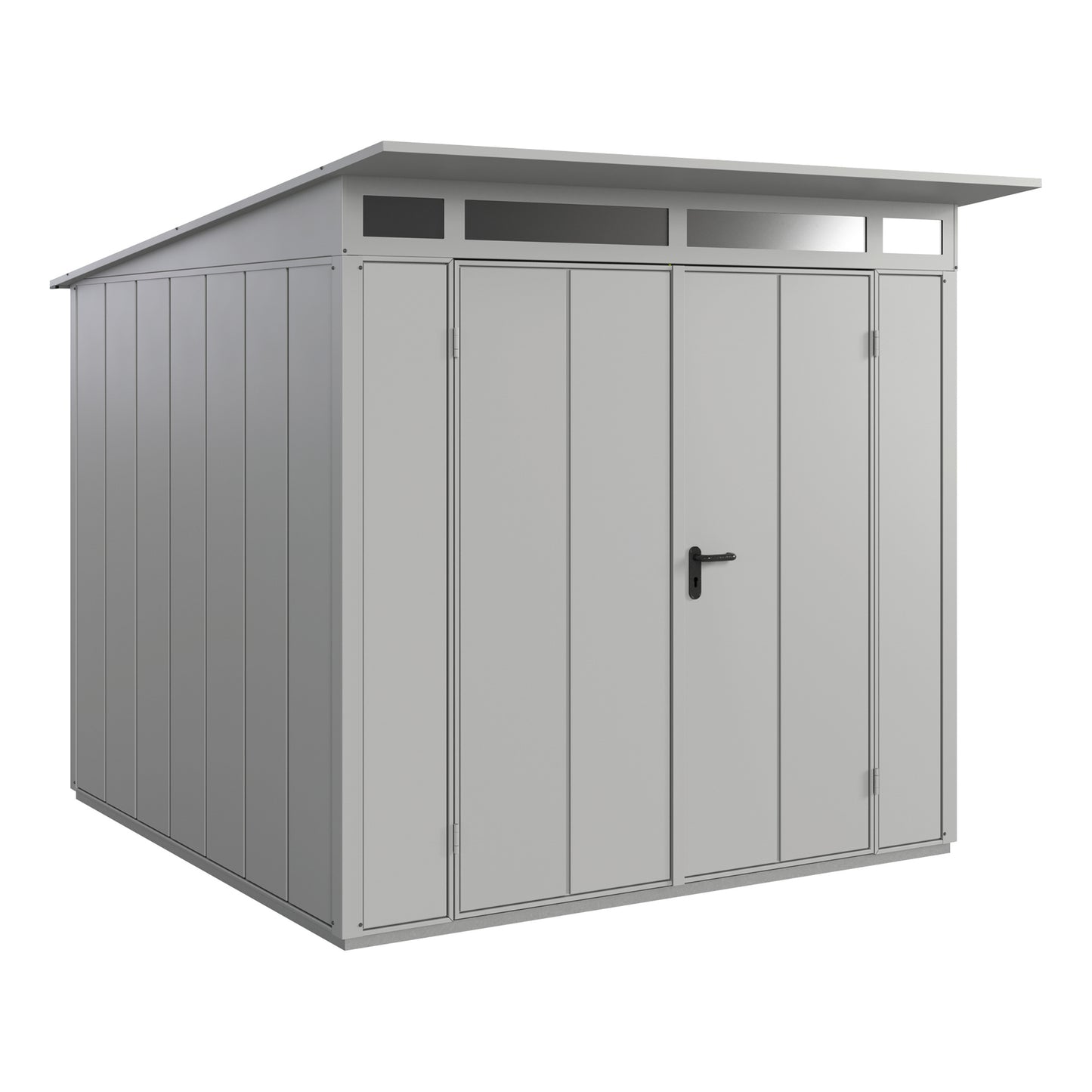 Hörmann Set Berry Modern-P,Typ 2 Gerätehaus-Weißaluminium