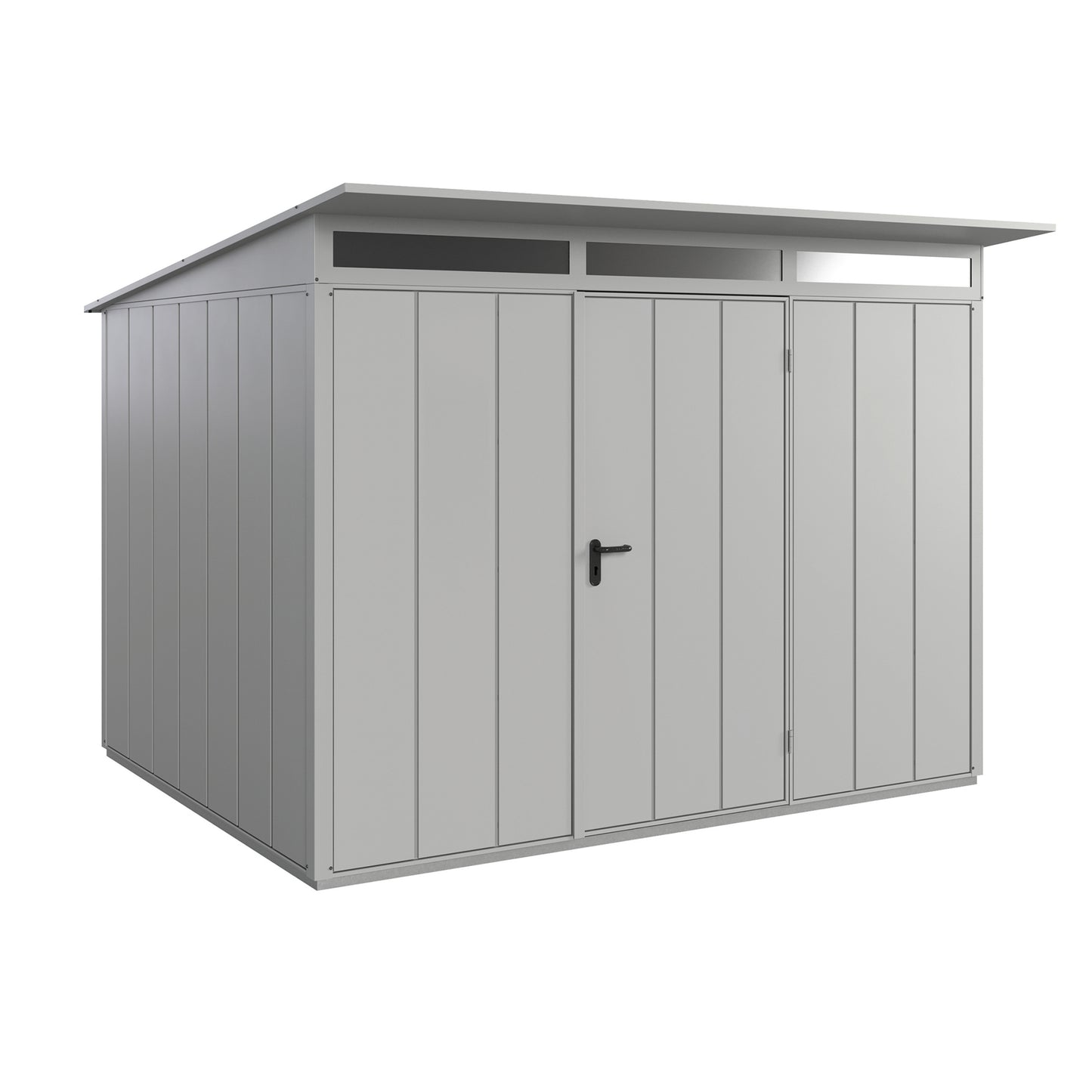 Hörmann Set Berry Modern-P,Typ 3 Gerätehaus-Weißaluminium