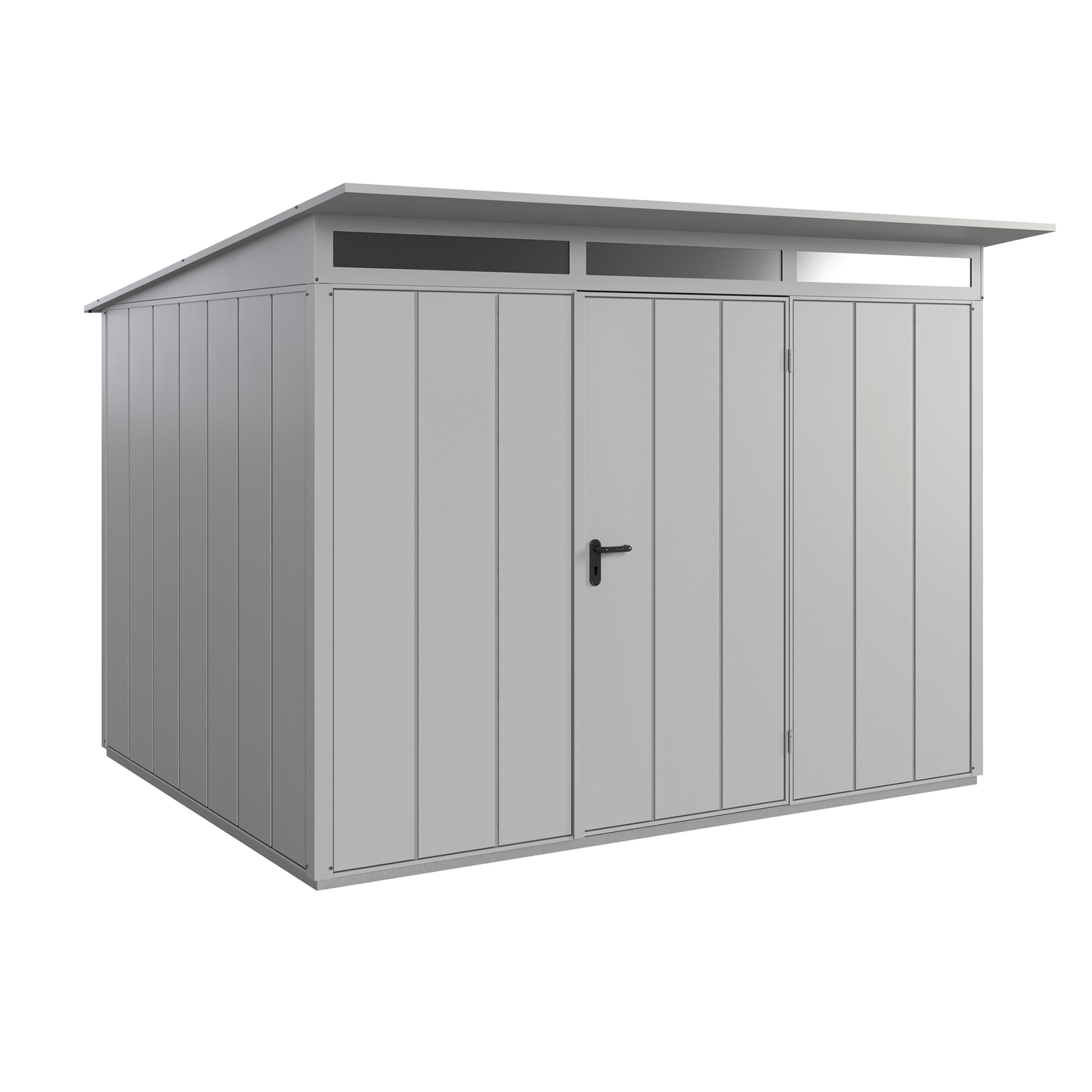 Hörmann Set Berry Modern-P,Typ 3 Gerätehaus-Weißaluminium