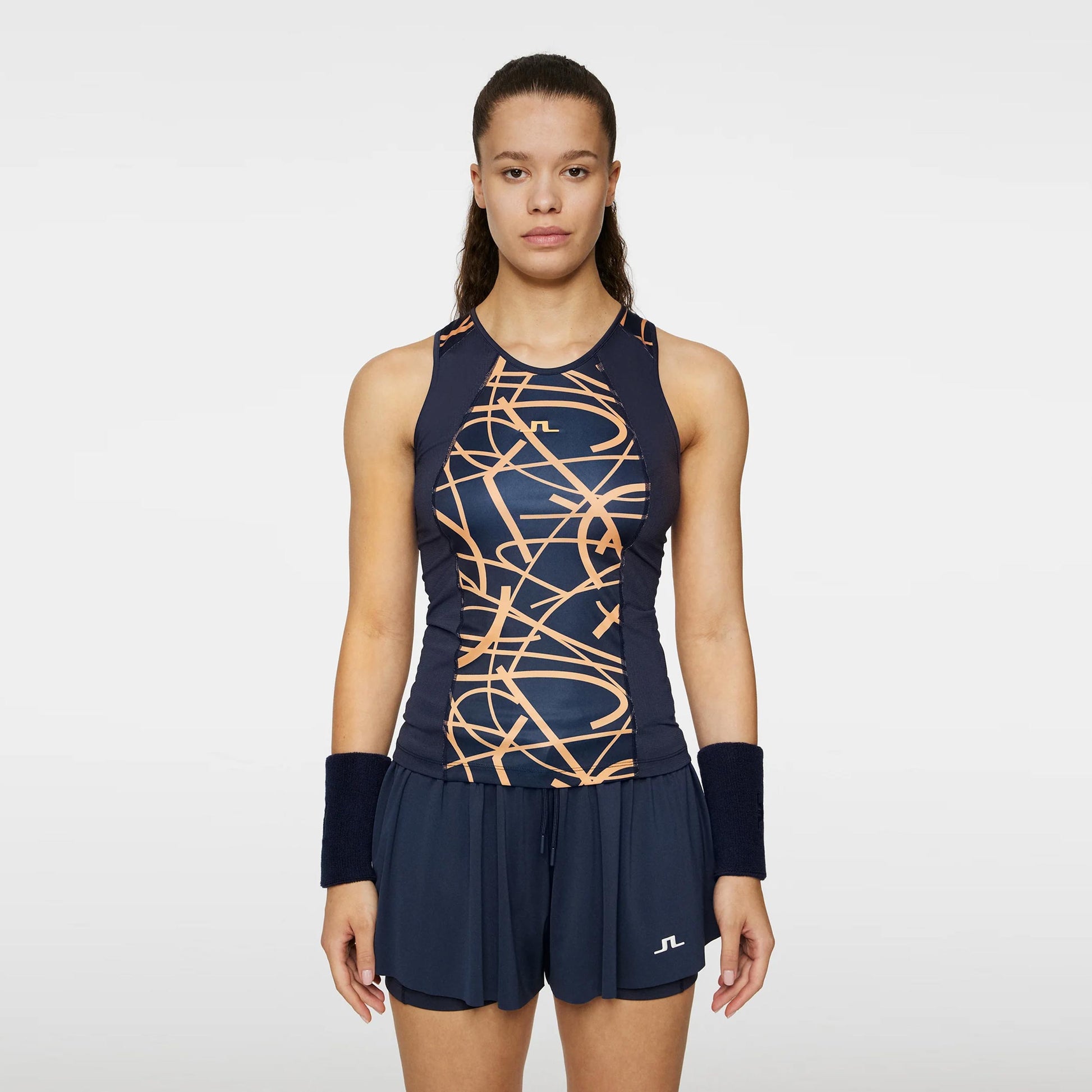 JLindeberg Miria Printed Tank-Top Damen-Dunkelblau,Orange