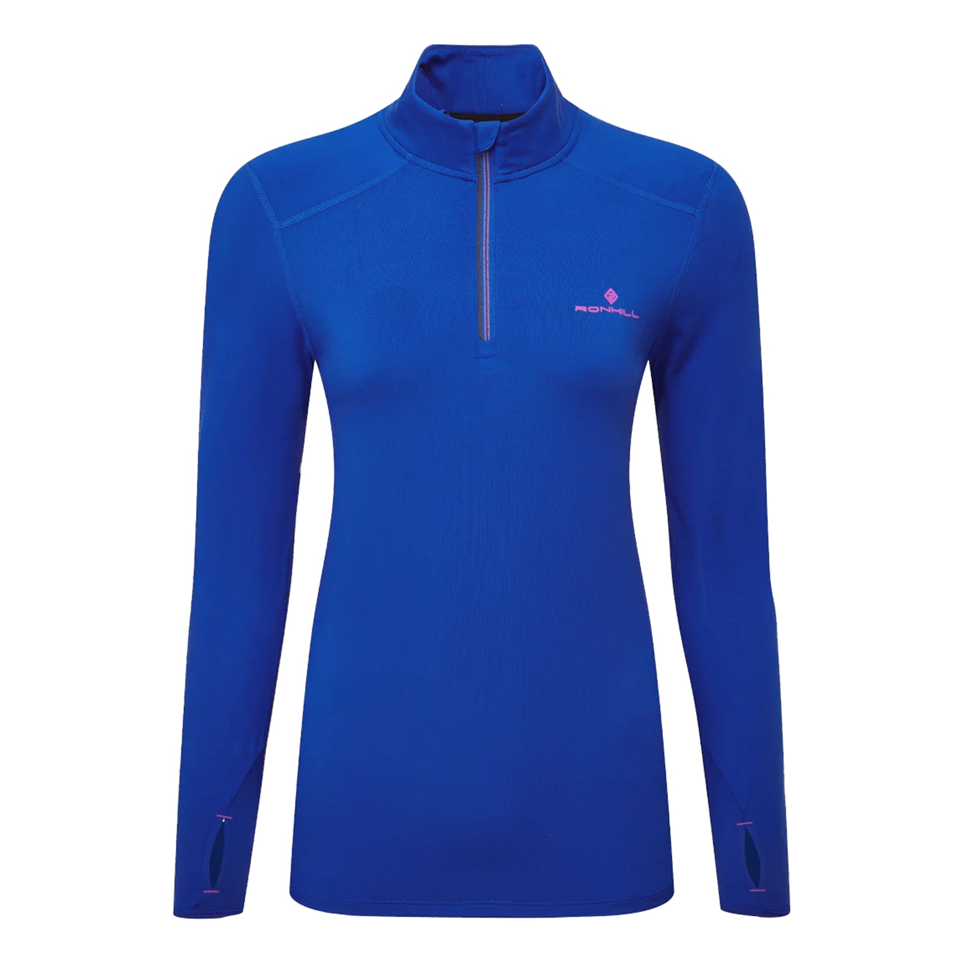 Ronhill Core Thermal 1/2 Zip Laufshirt Damen-Blau