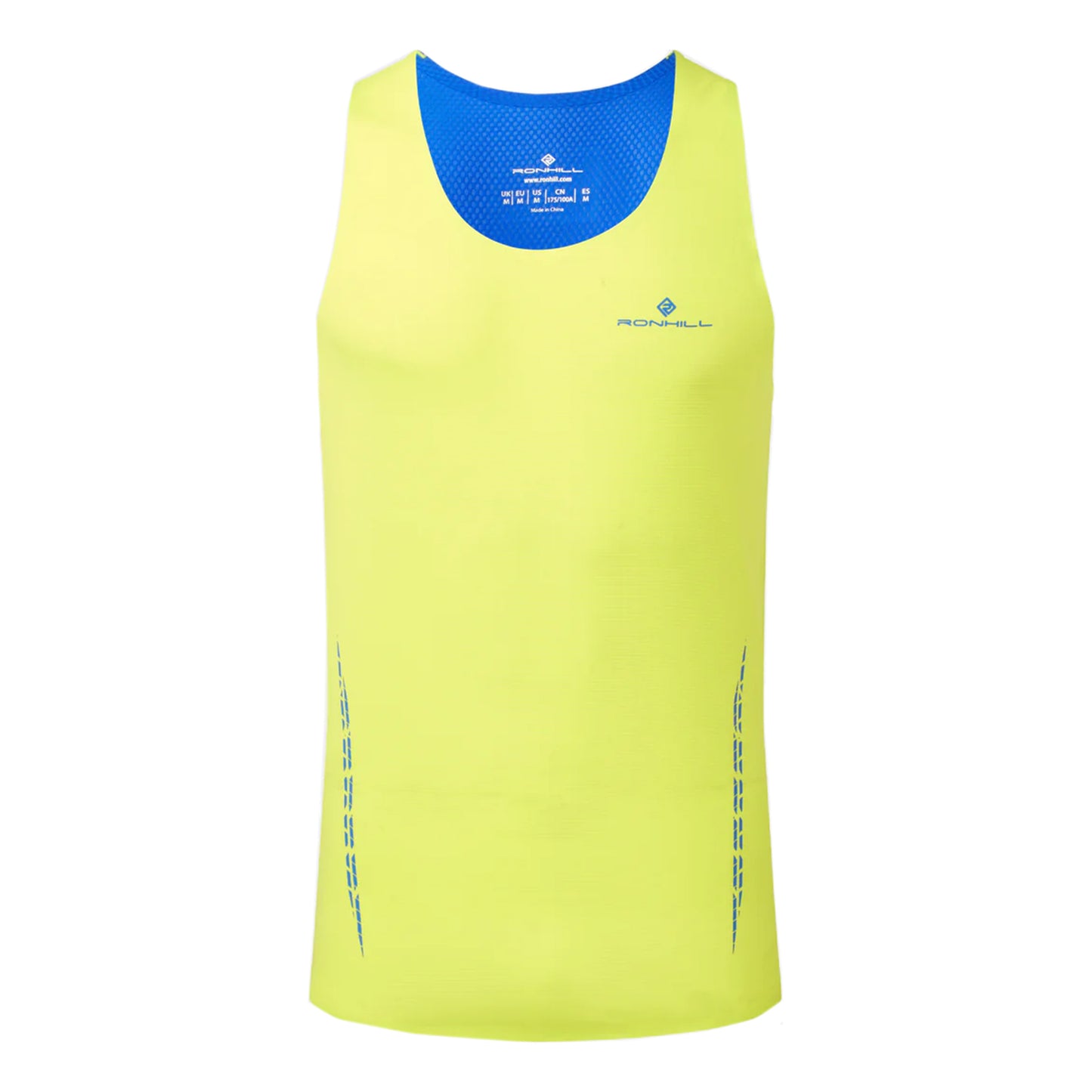 Ronhill Tech Race Laufshirt Herren - limette, blau