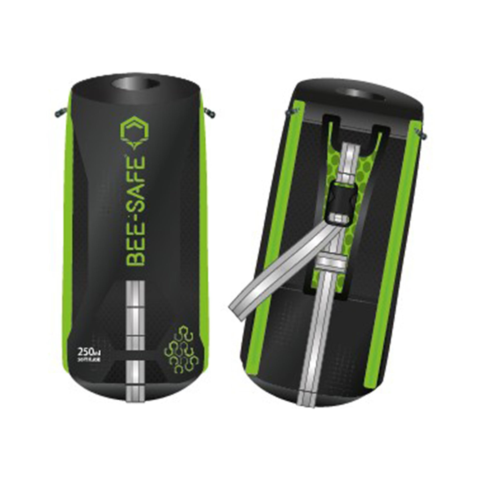 Bee-Safe Handbag (excl. 250 Ml) Laufgürtel-Schwarz,Limette