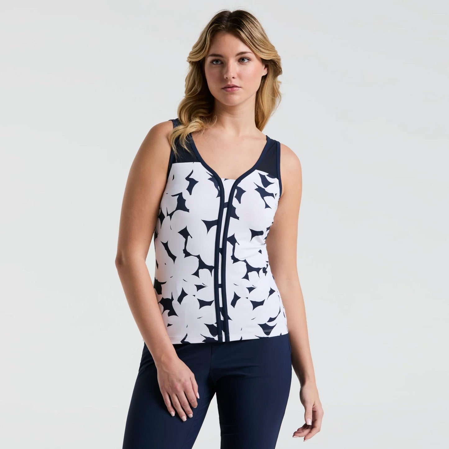 Original Penguin Riviera Floral Tank-Top Damen-Dunkelblau