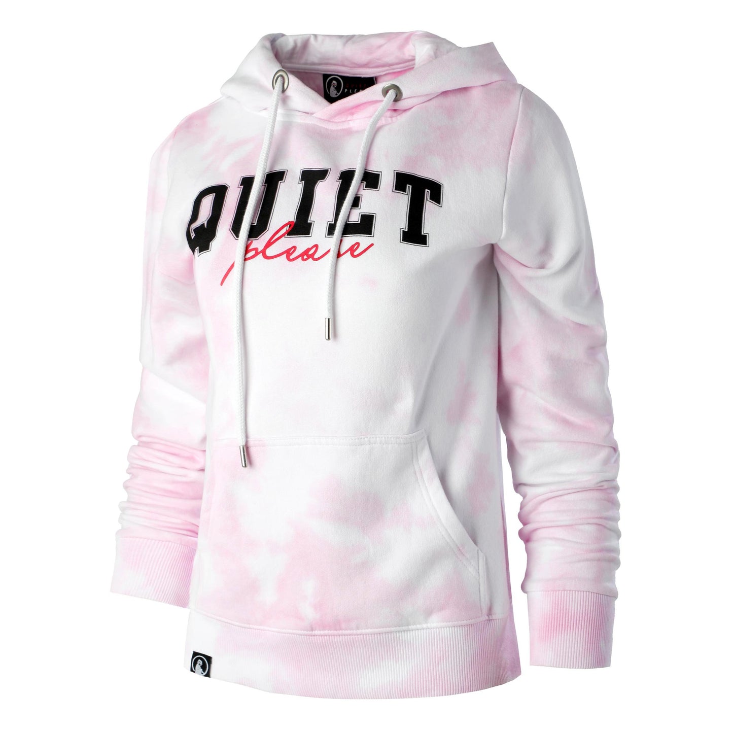 Quiet Please Tie Dye College Hoody Damen - rosa, mehrfarbig