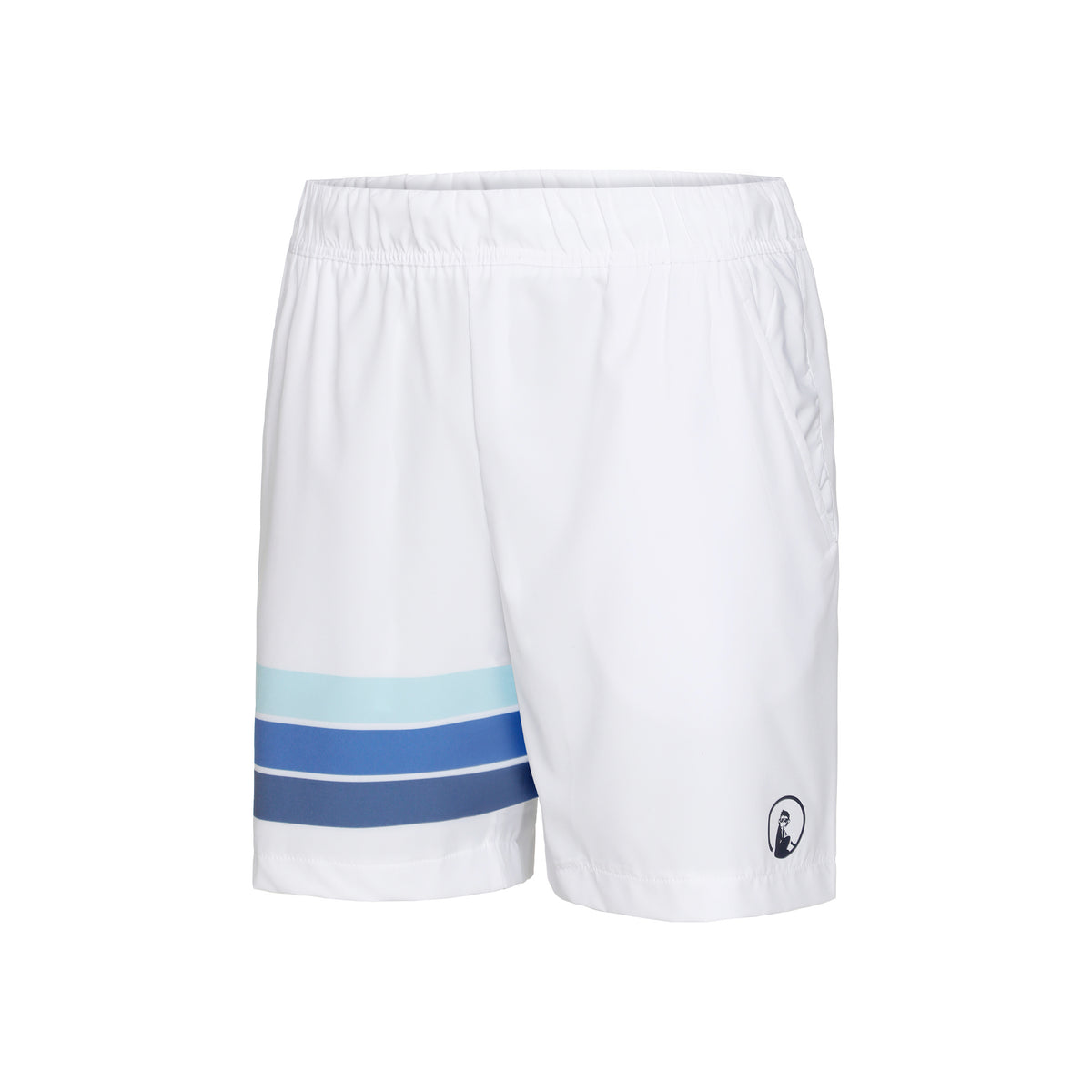 Quiet Please Ocean Block Stripe Smash Shorts Herren - weiß, blau