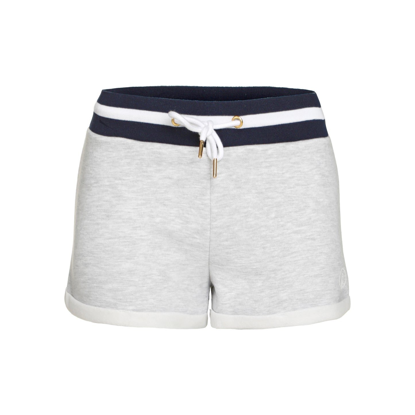 Quiet Please Basic Shorts Damen-Hellgrau,Dunkelblau