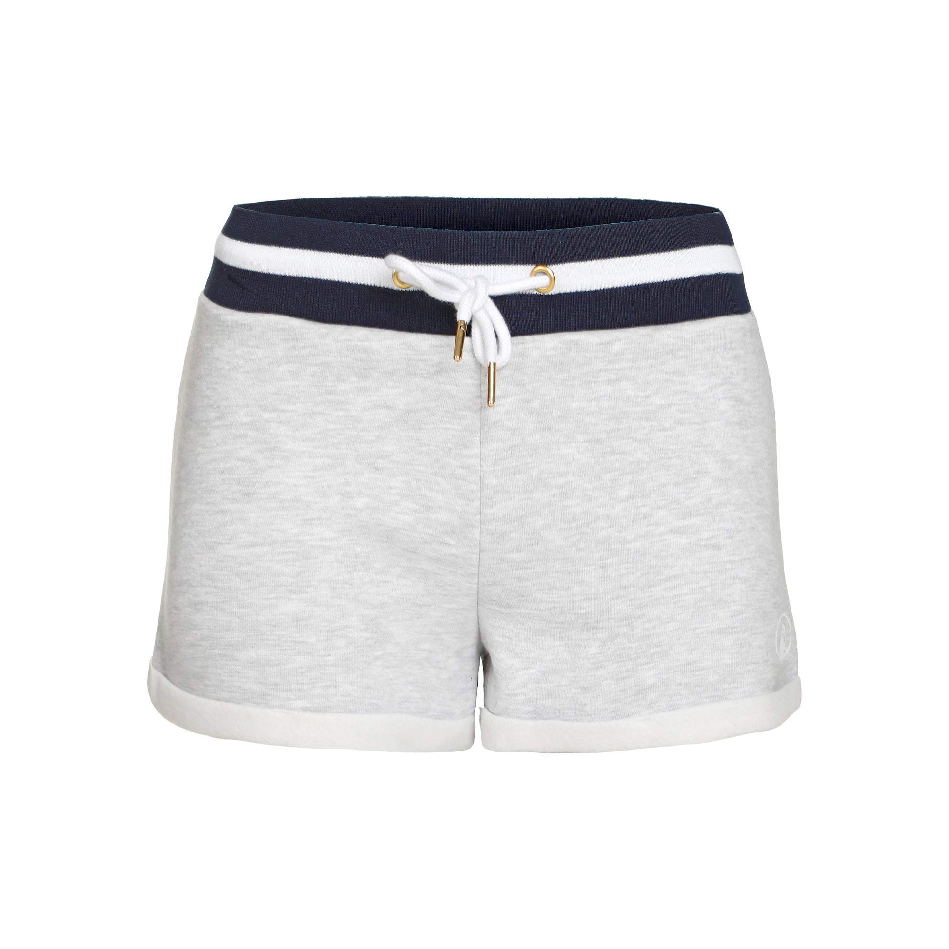 Quiet Please Basic Shorts Damen-Hellgrau,Dunkelblau