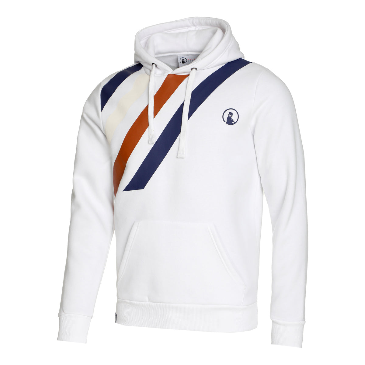 Quiet Please Retro Stripe Hoody Herren - weiß,