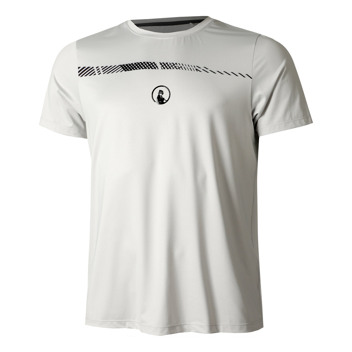 Quiet Please Sparkle Receiver T-Shirt Herren-Hellgrau