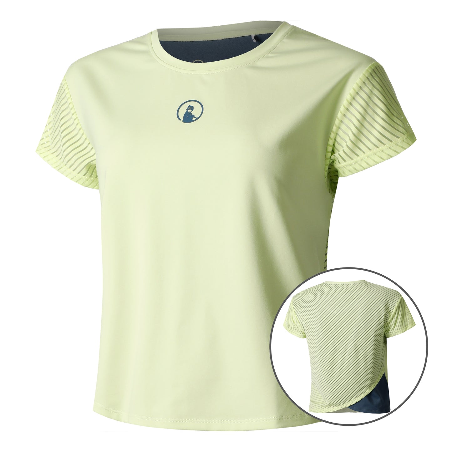 Quiet Please Perspectives Cross T-Shirt Damen-Limette