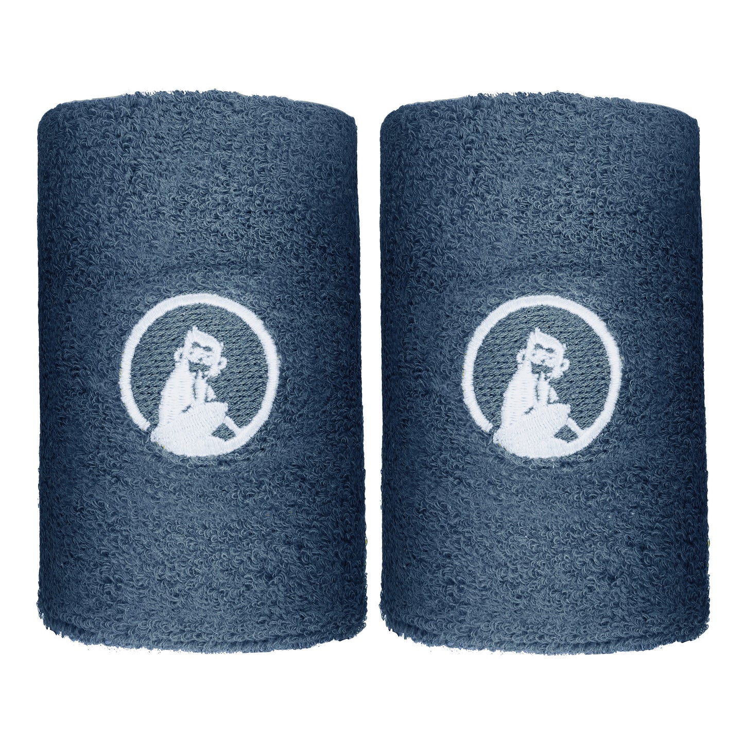 Quiet Please Schweißband 2er Pack lang - blau