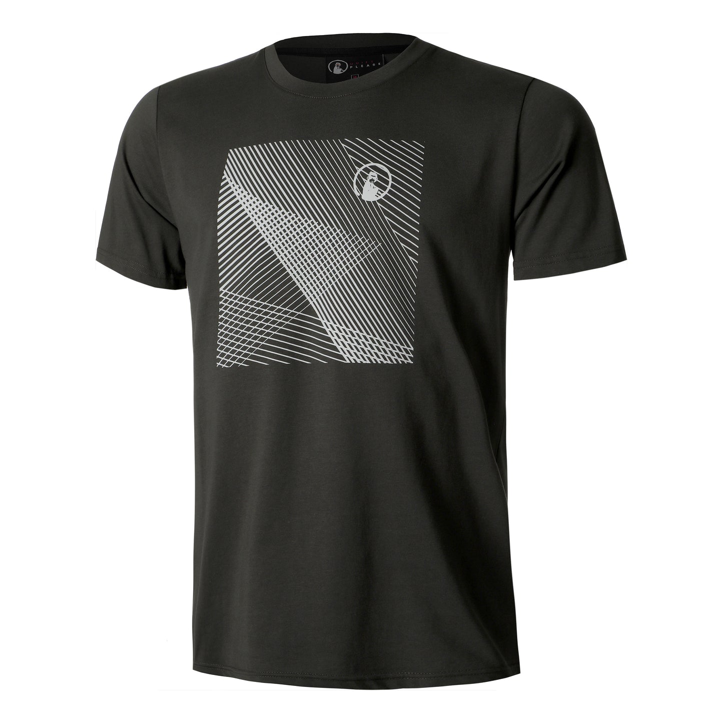 Quiet Please Square Lines T-Shirt Herren - anthrazit,