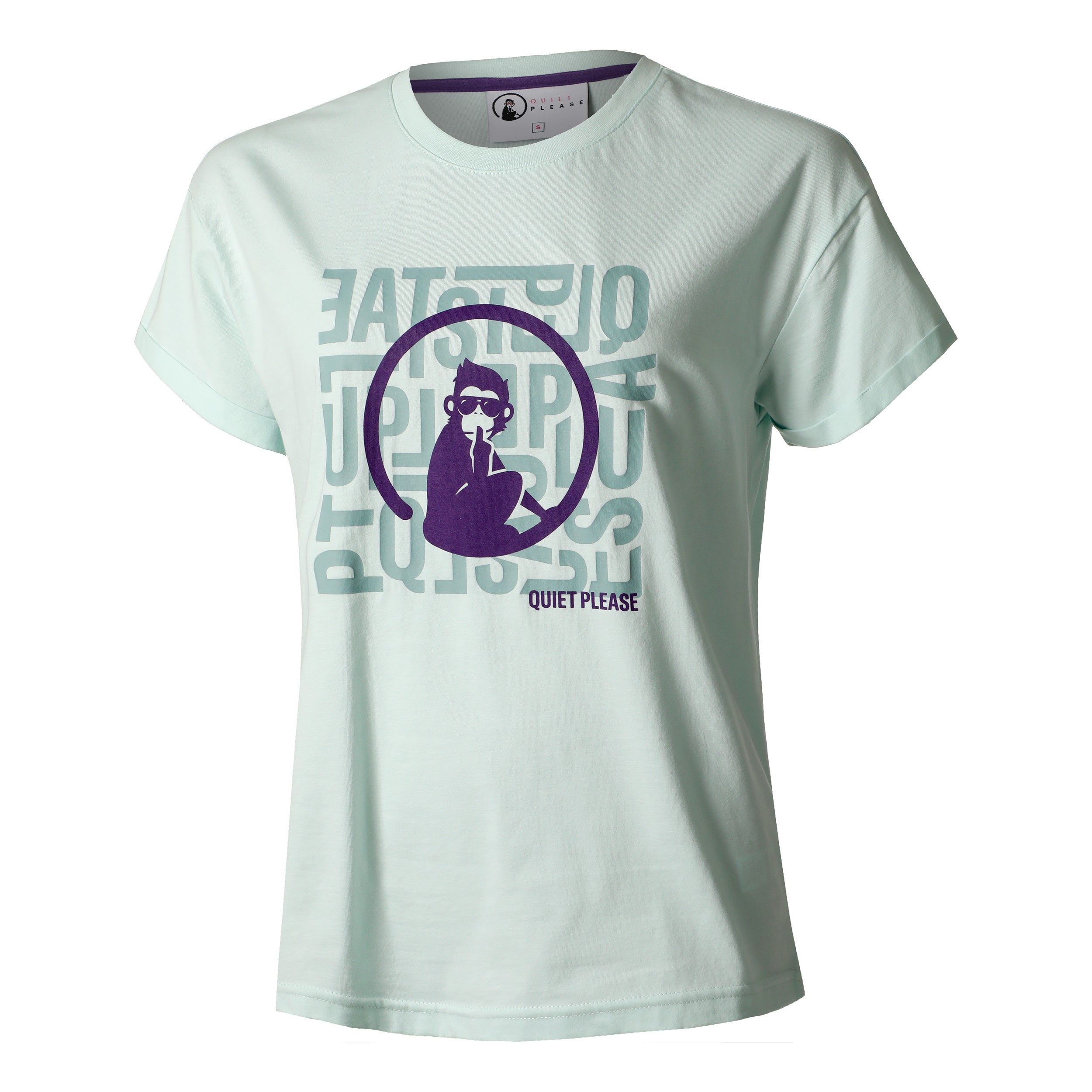 Quiet Please Word Salad T-Shirt Damen - mint,